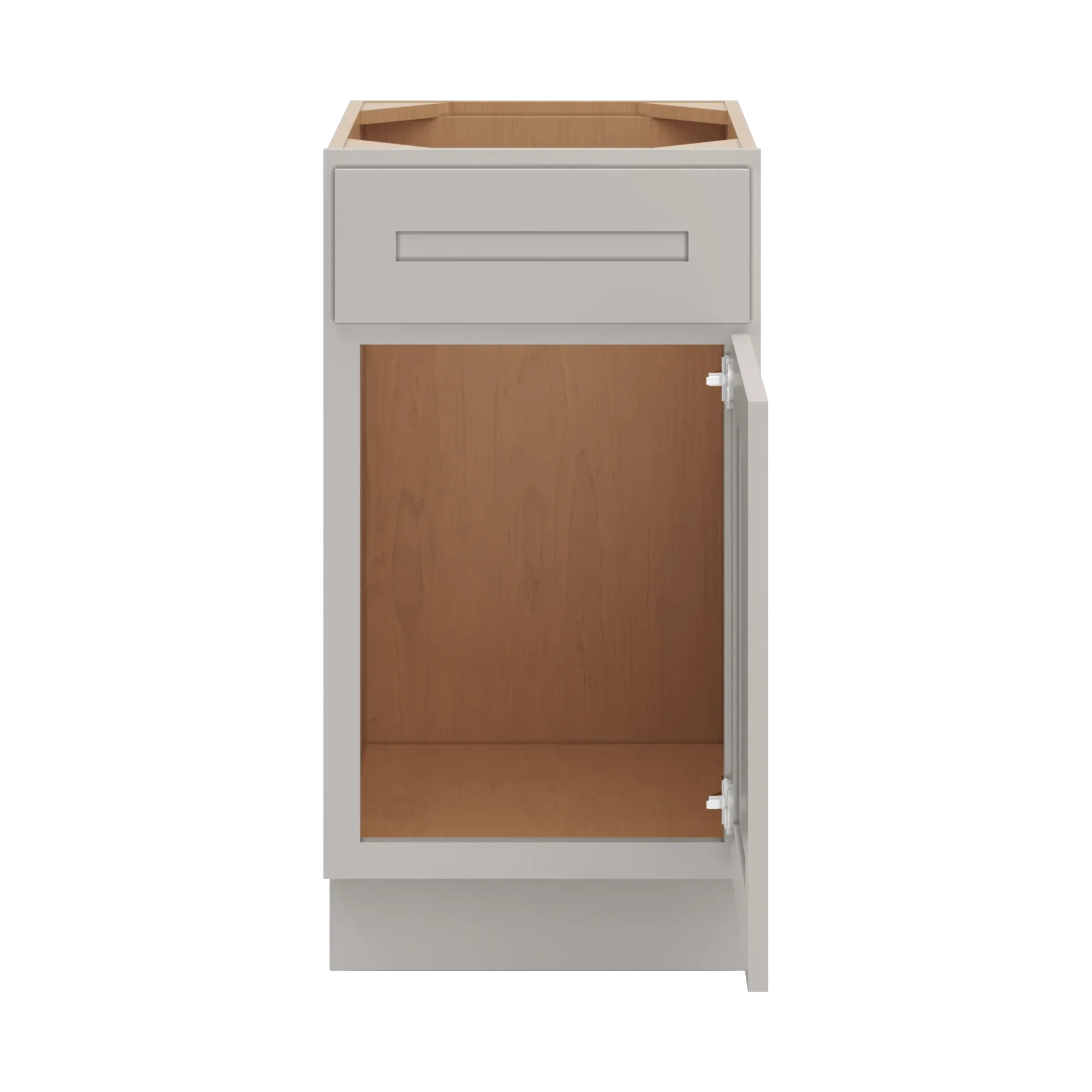 cnc luxor 5 piece misty grey 18 w single door vanity base cabinet