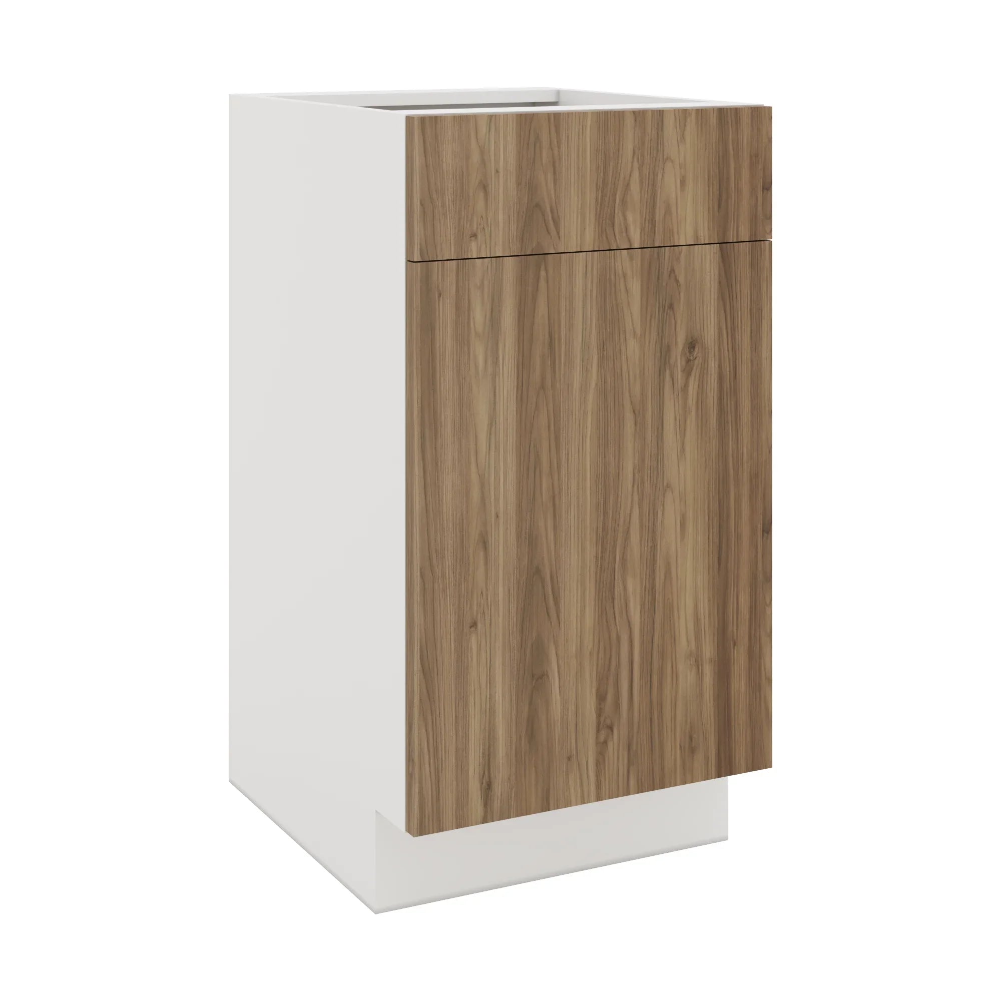Modernform Cabinet Walnut 18" W X 34 1/2" H X 21" D Base 1 Door/1 Drawer