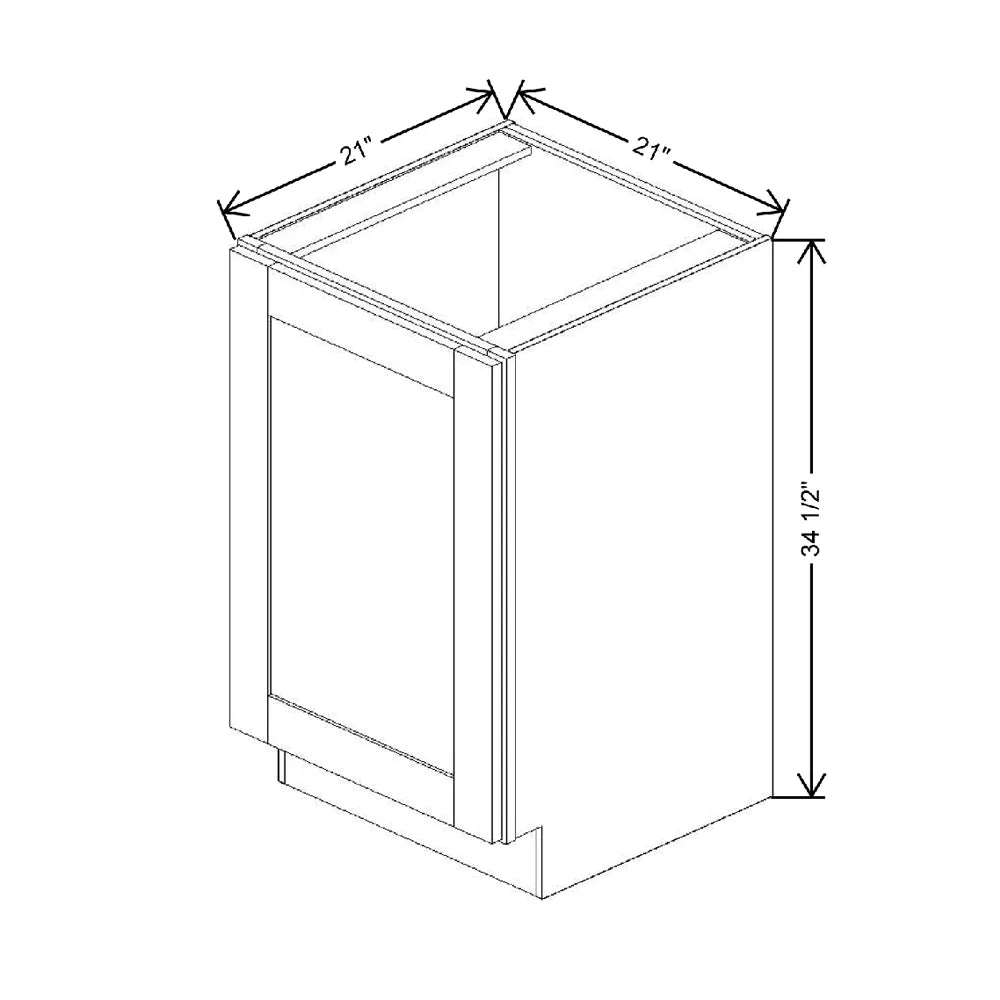 Fabuwood Allure Onyx Cobblestone 21" W X 34 1/2" H X 21" D Full Height Single Door Cabinet