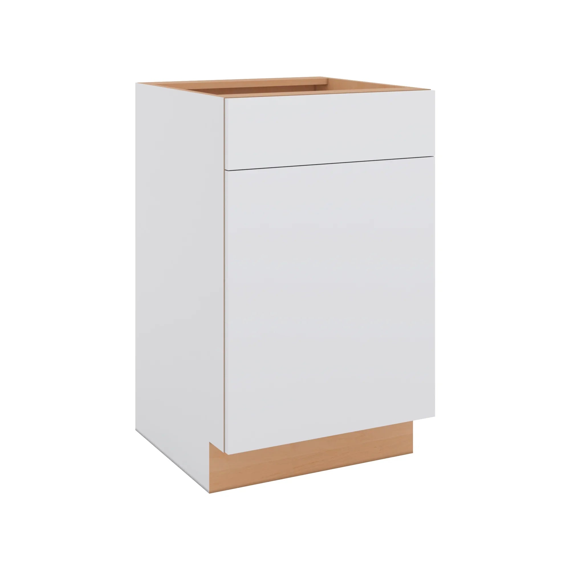 Modernform Cabinet Matte White 21" W X 34 1/2" H X 21" D Base 1 Door/1 Drawer