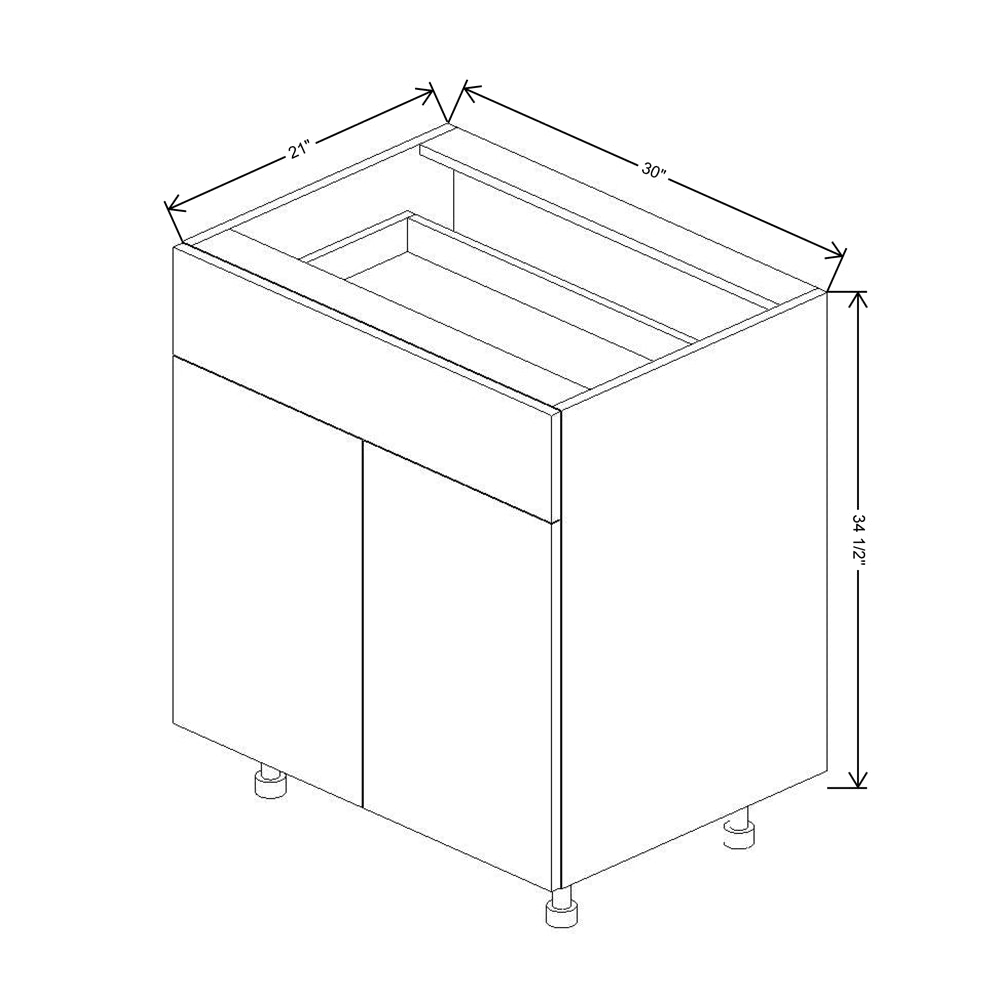 Fabuwood Illume Tuscany Nocce 3 30"W Double Door