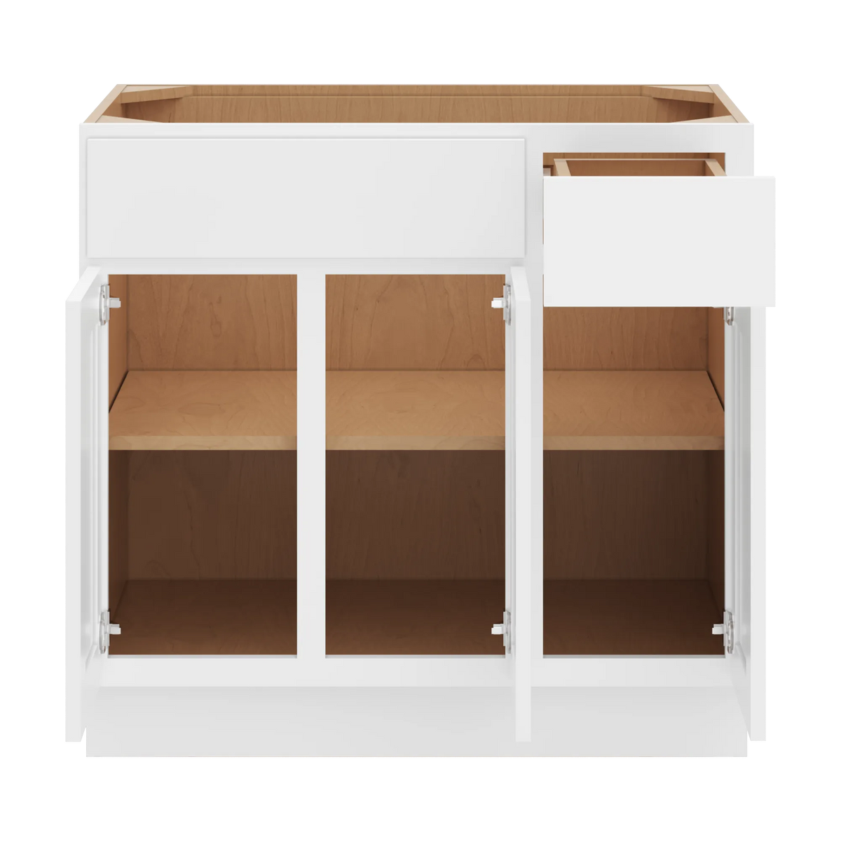 cnc luxor white 36 w 3 door vanity base cabinet