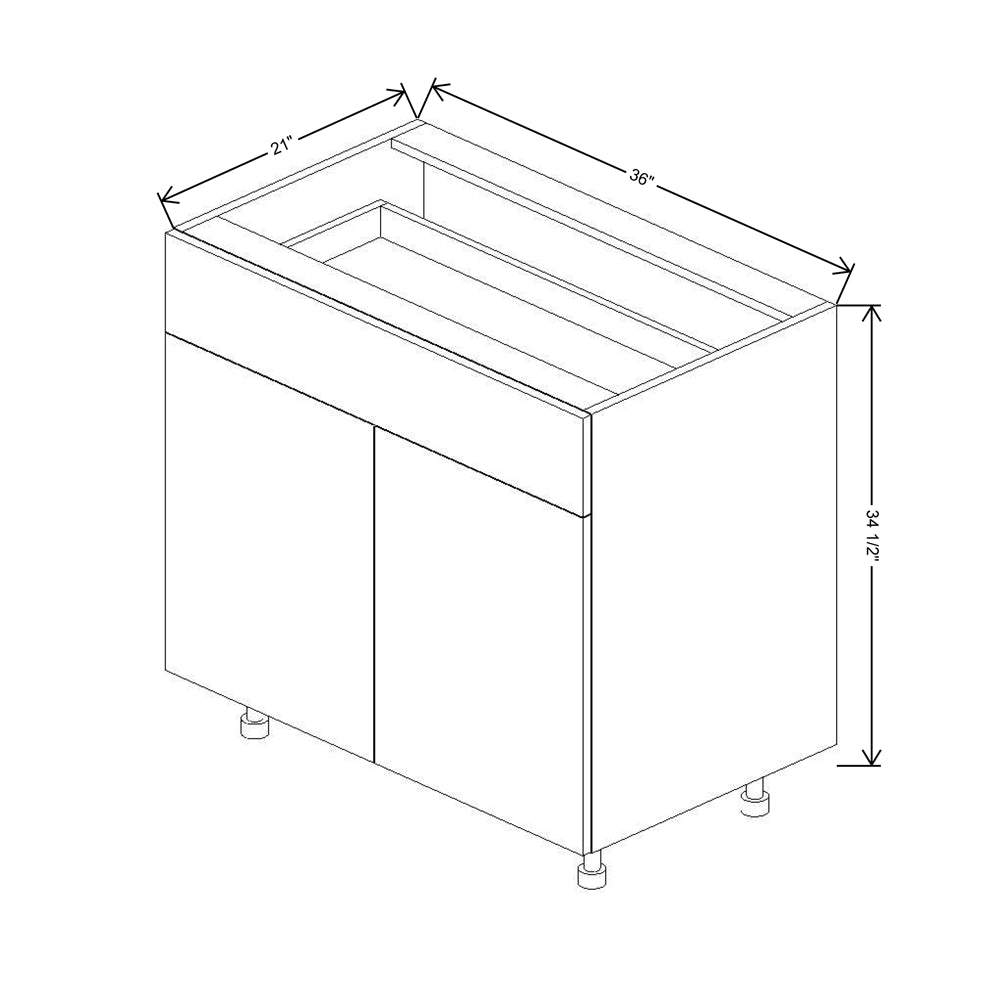 Fabuwood Illume Tuscany Nocce 3 36"W Double Door & Drawer
