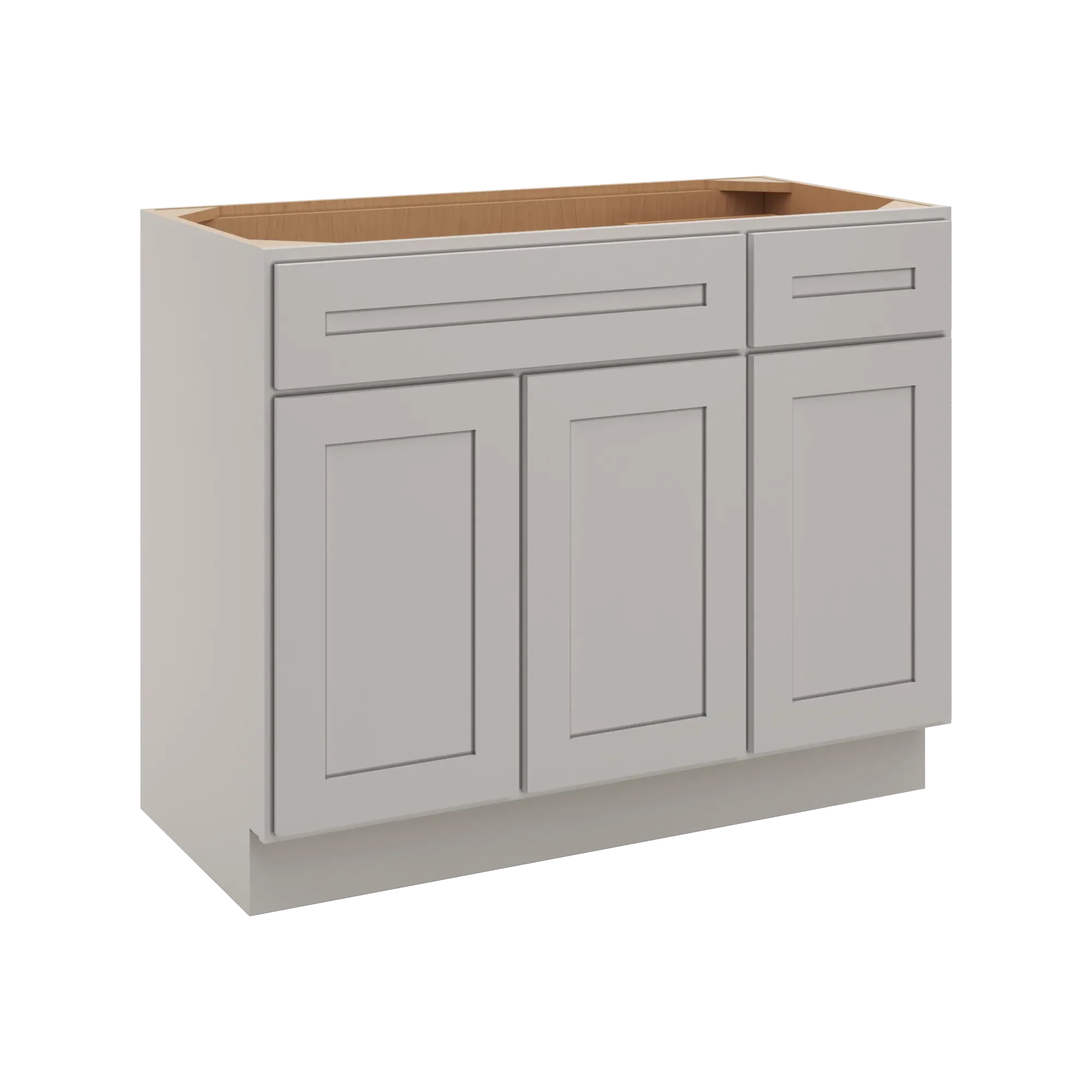 cnc luxor 5 piece misty grey 42 w 3 door vanity base cabinet