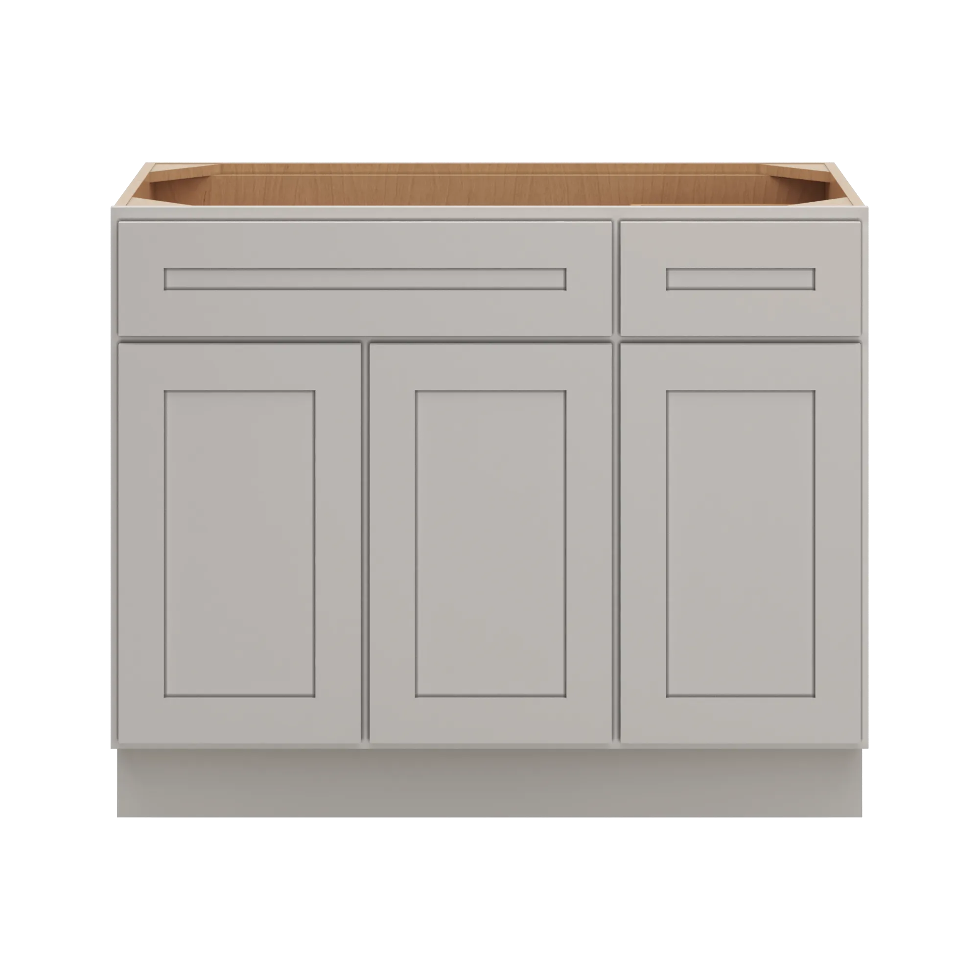 cnc luxor 5 piece misty grey 42 w 3 door vanity base cabinet