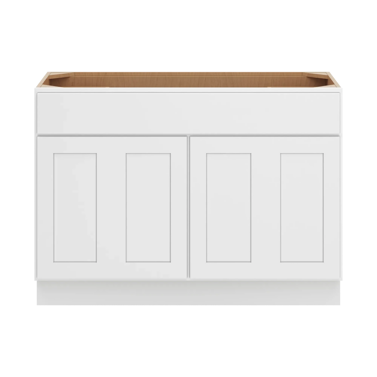 cnc luxor white 48 w four door vanity base cabinet