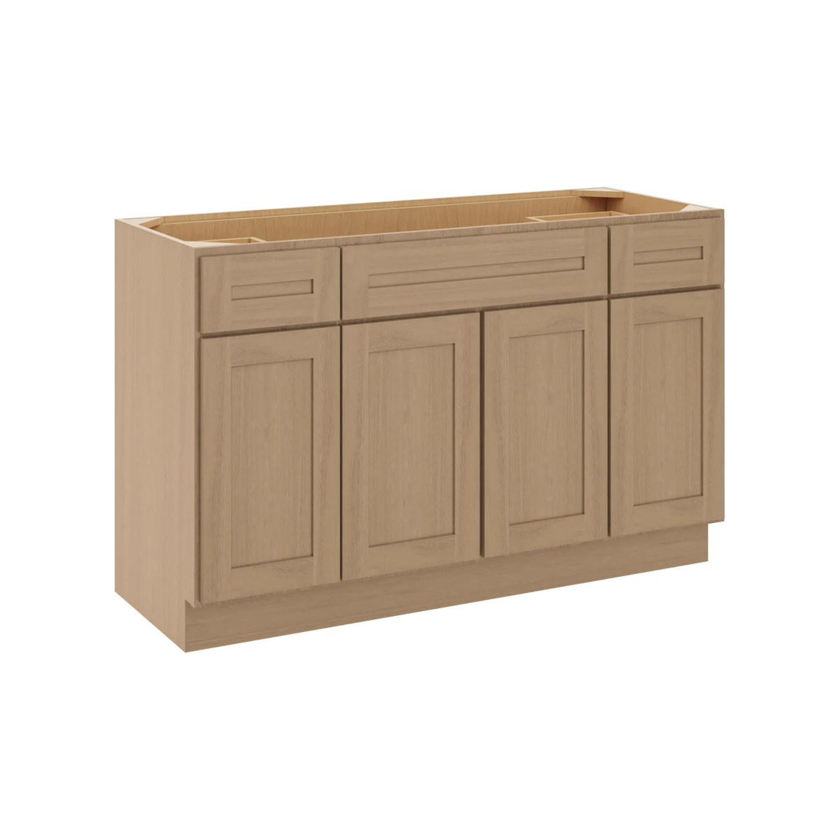 CNC Luxor 5-Piece Harvest 54" W Four Door Vanity Base Cabinet