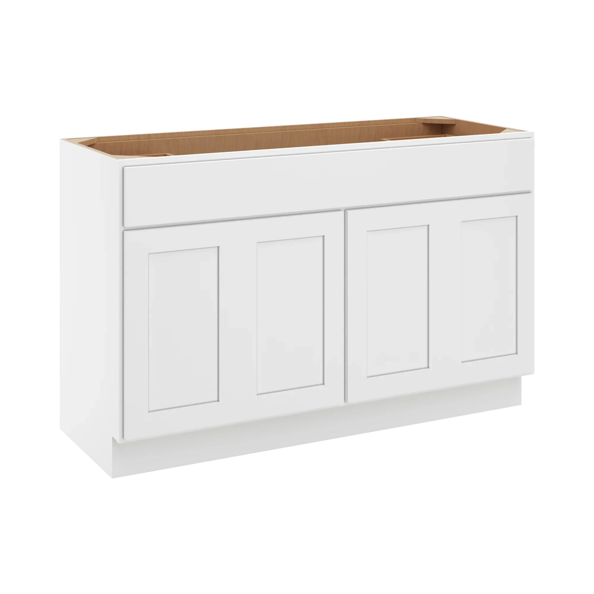 cnc luxor white 54 w four door vanity base cabinet