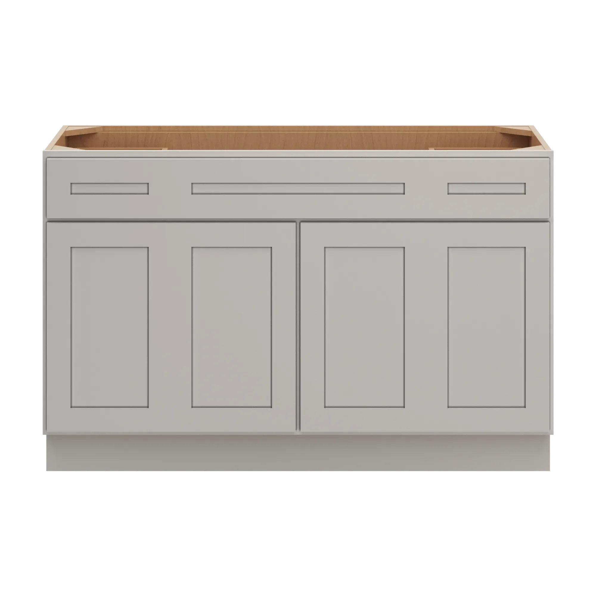 cnc luxor 5 piece misty grey 54 w four door vanity base cabinet