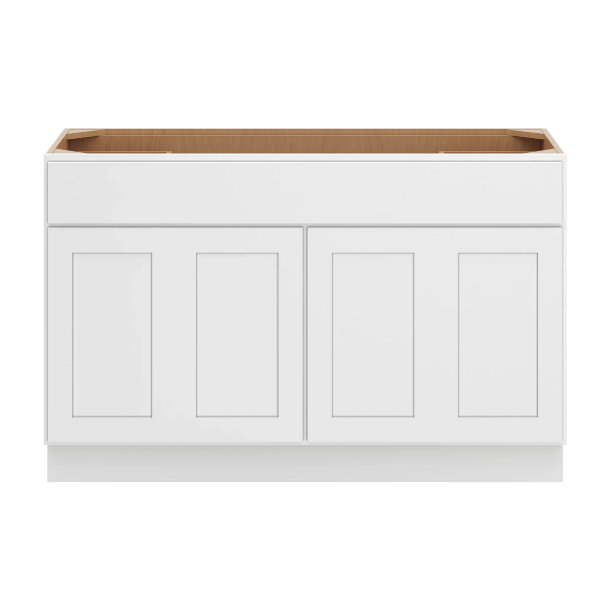 cnc luxor white 54 w four door vanity base cabinet
