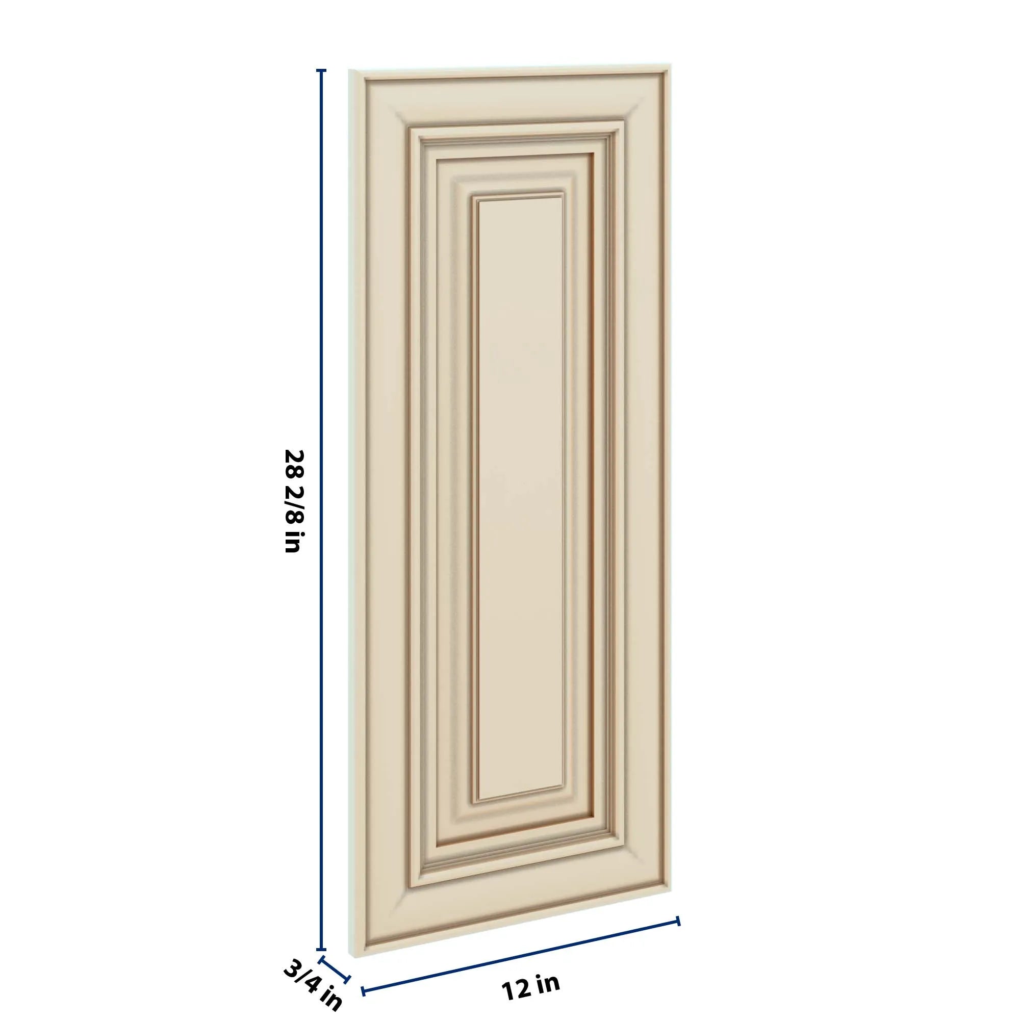 J&K Creme Glazed A7 Vanity Drawer Front 12" W x 28 1/2" H x 3/4" D