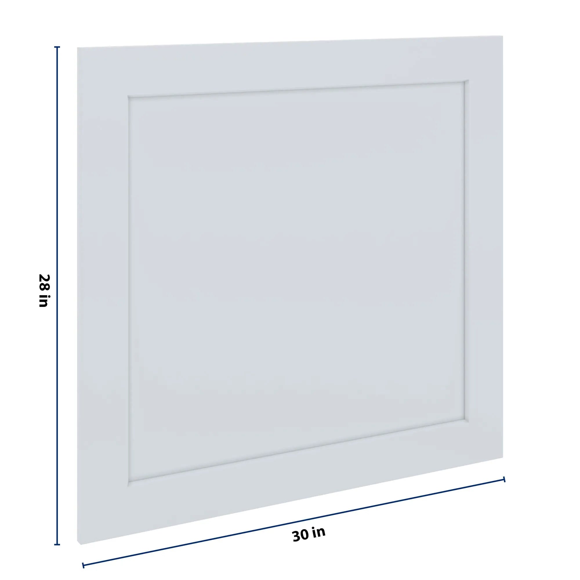 J&K White Shaker S8 Vanity Drawer Front B 30" W x 28 1/2" H