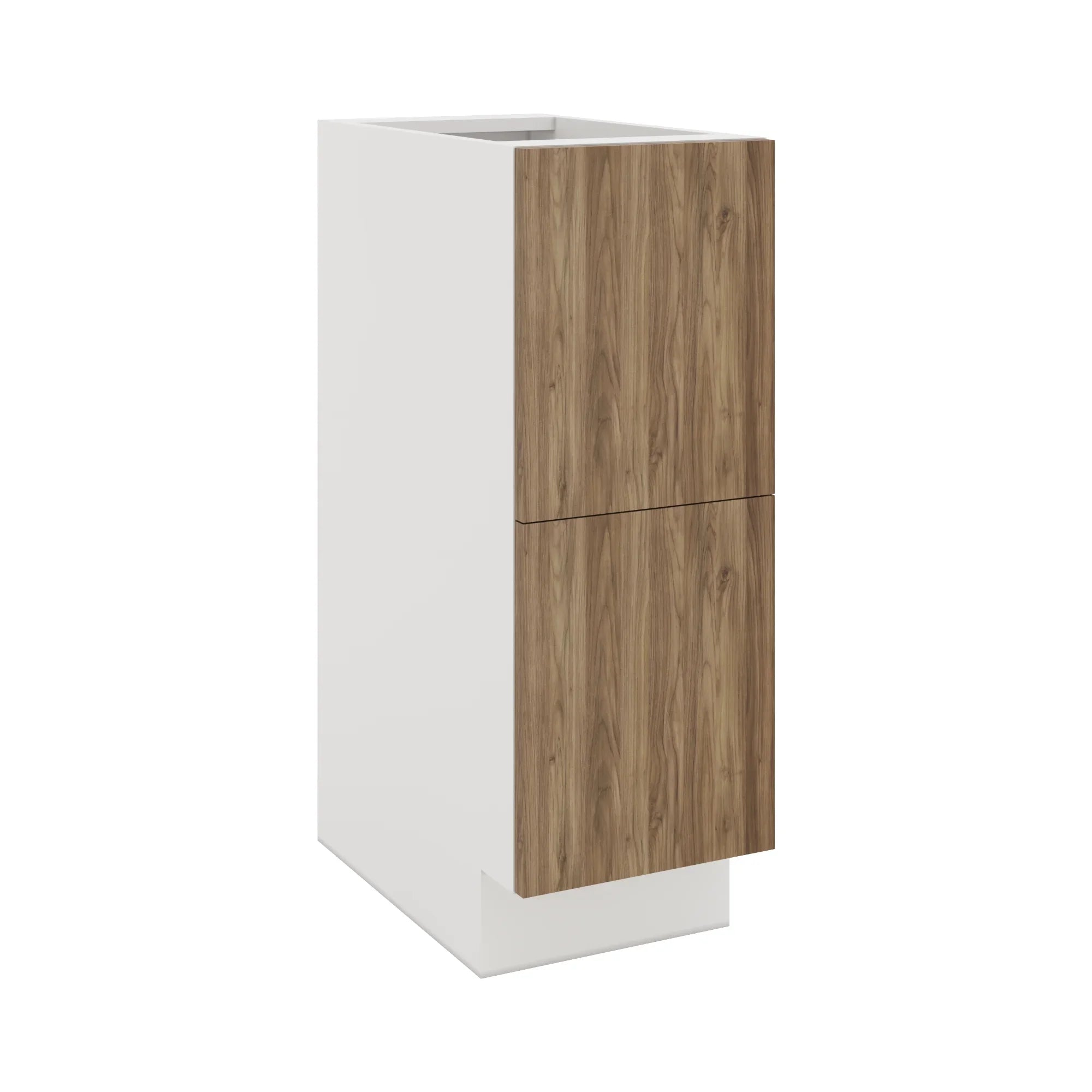Modernform Cabinet Walnut 12" W X 34 1/2" H X 21" D Vanity Base with 2 Drawers