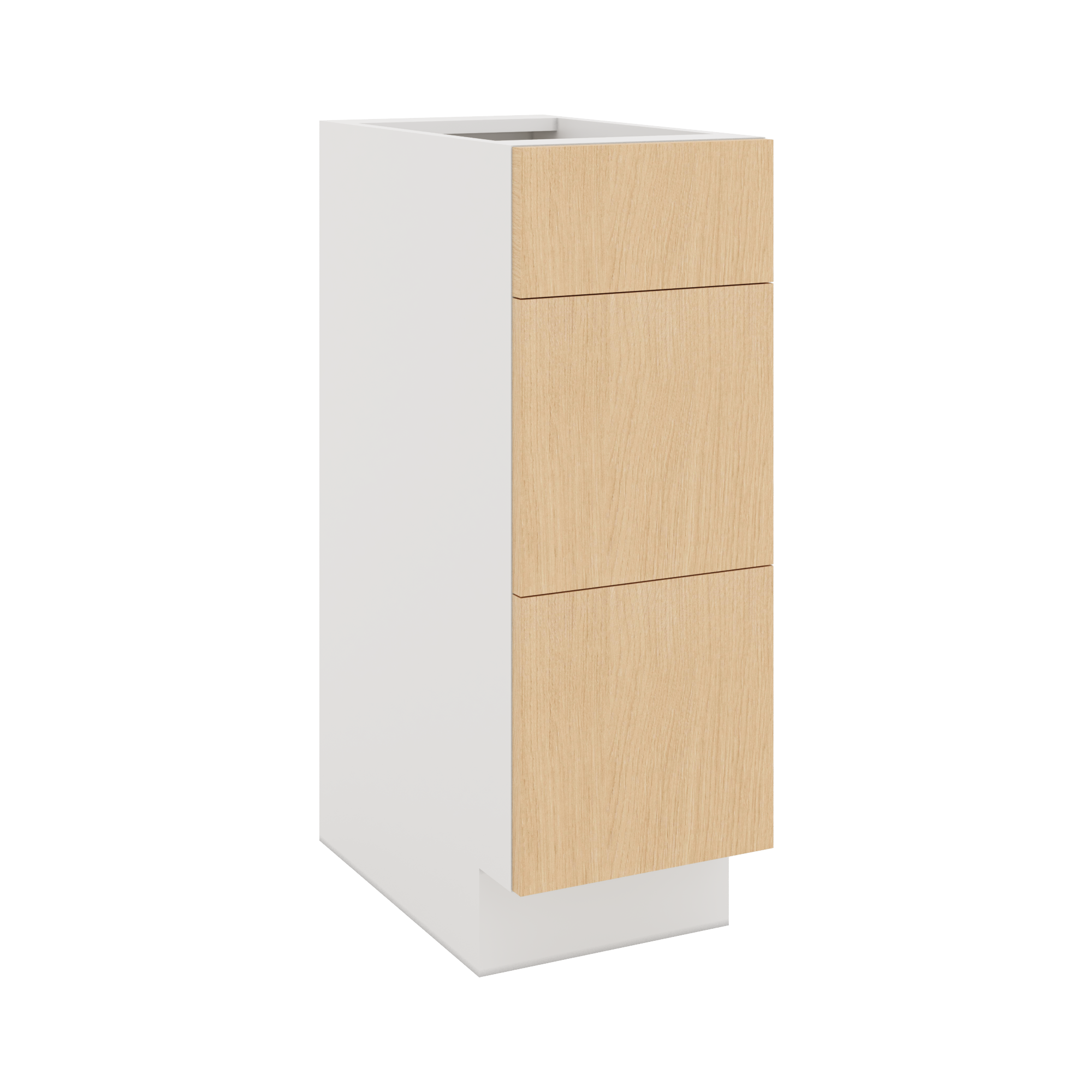 Modernform Cabinet Natural Oak 12" W X 34 1/2" H X 21" D Vanity Base with 3 Drawers