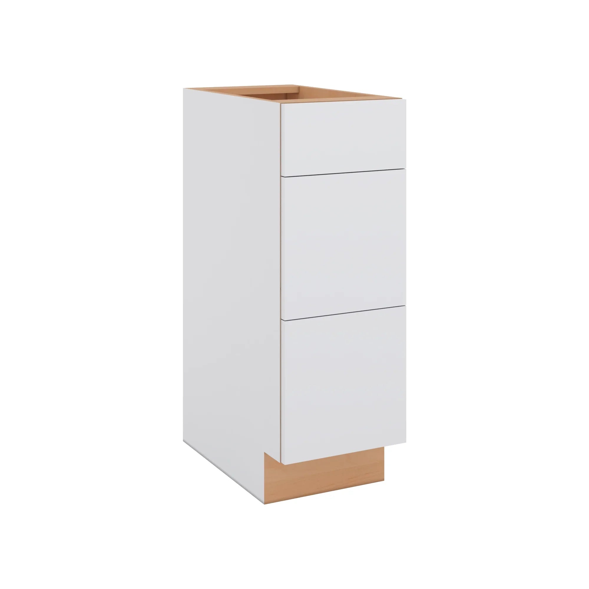 Modernform Cabinet Matte White 12" W X 34 1/2" H X 21" D Vanity Base with 3 Drawers