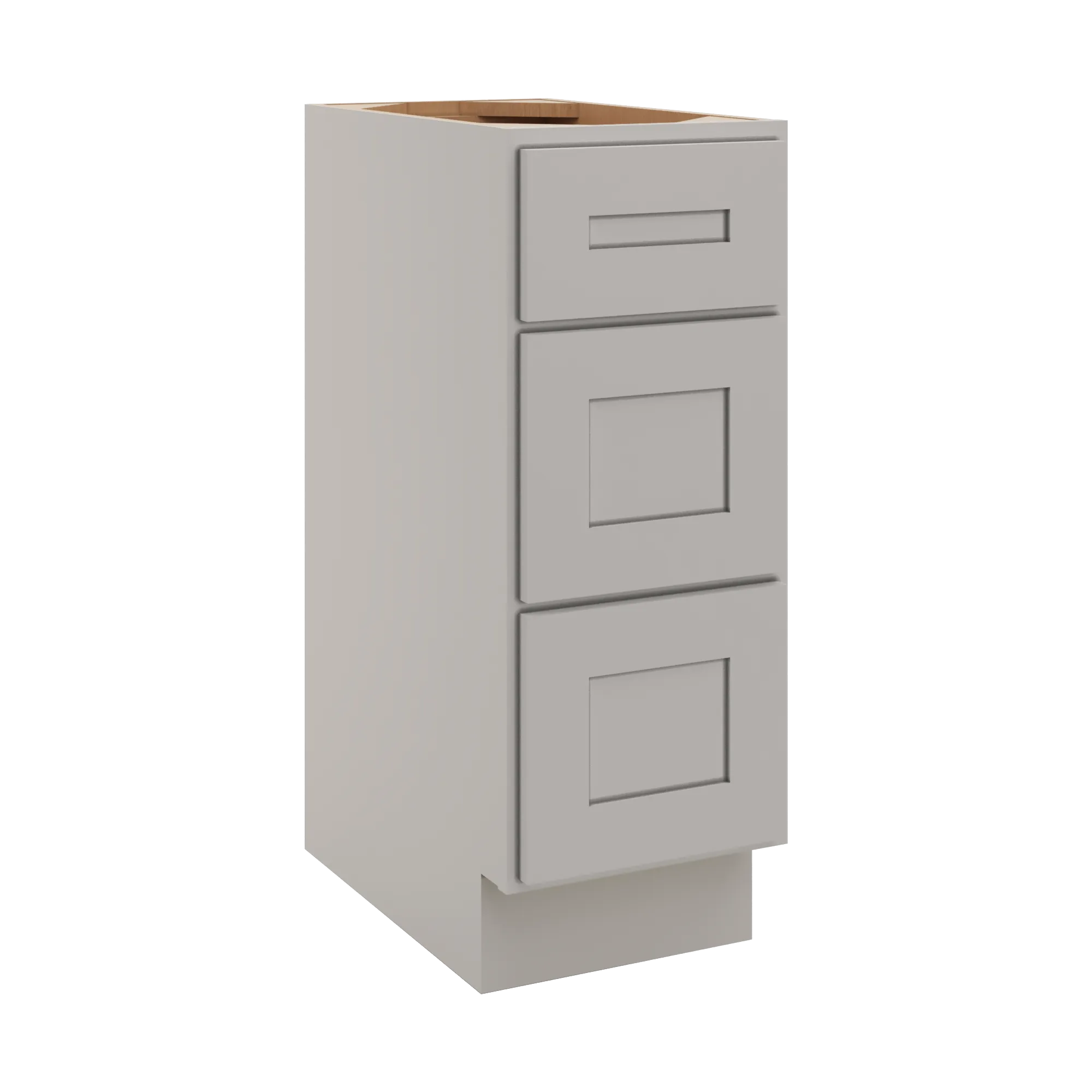 CNC Luxor 5-Piece Misty Grey 12" W Vanity Drawer Base Cabinet - Handicap Accessible