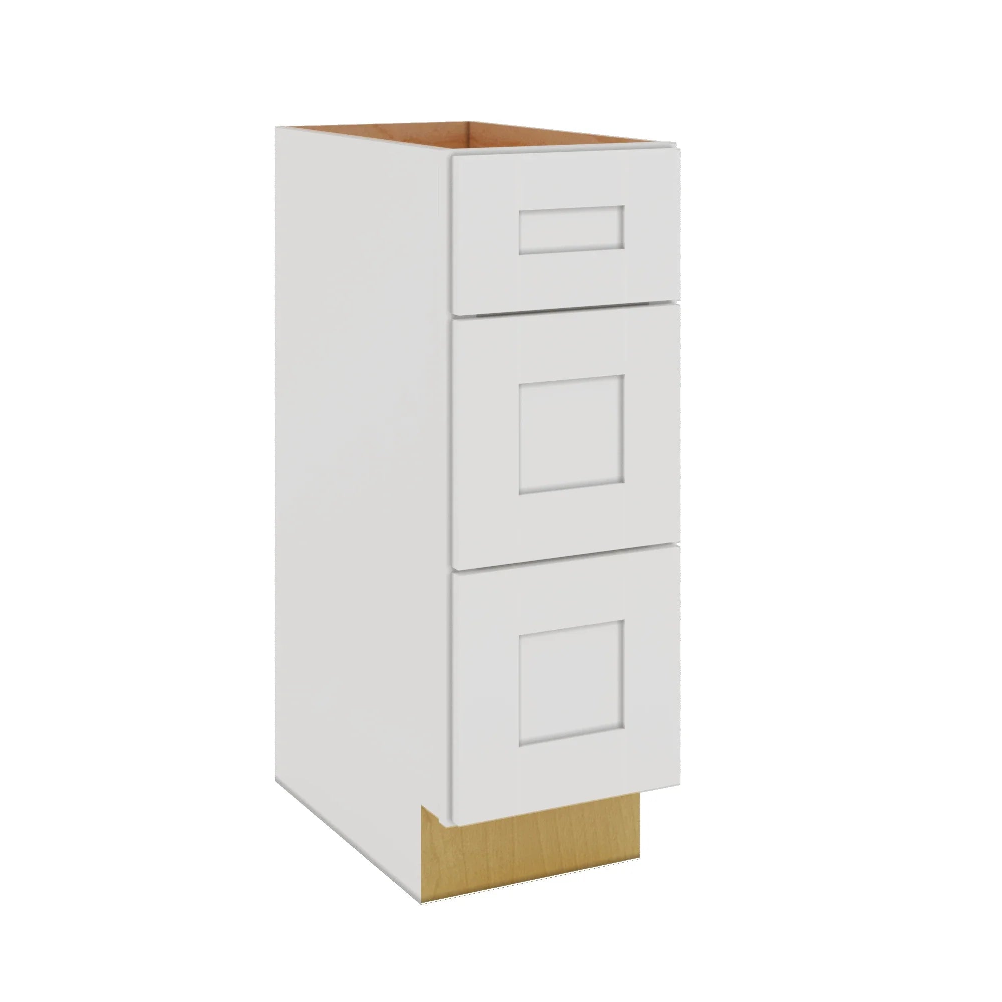 Modernform Cabinet White Shaker 12" W X 34 1/2" H X 21" D Vanity Base with 3 Drawers