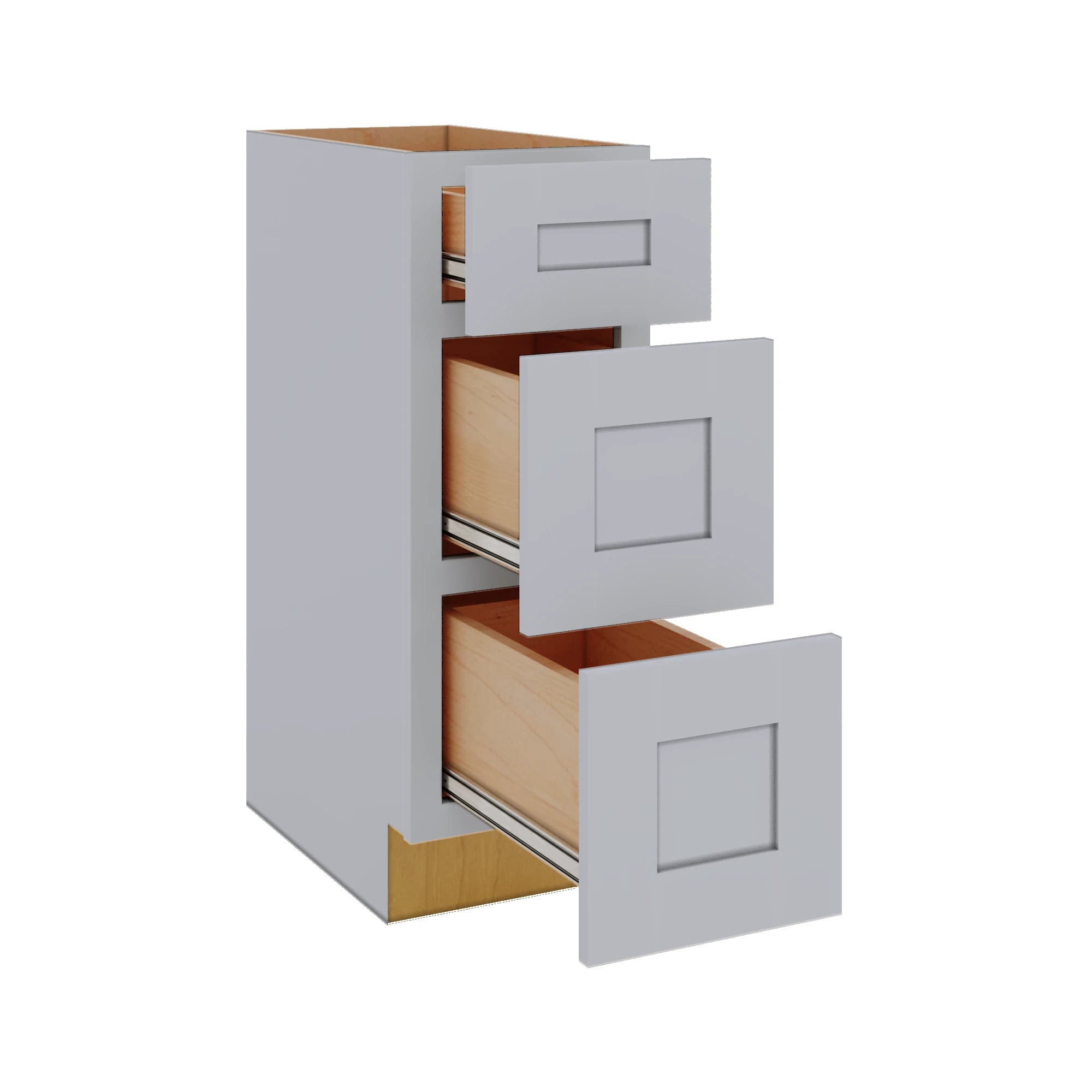 Modernform Cabinet Grey Shaker 12" W X 34 1/2" H X 21" D Vanity Base with 3 Drawers