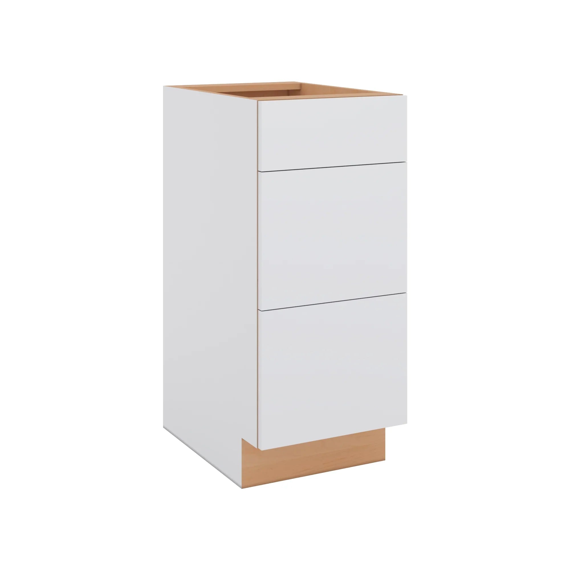 Modernform Cabinet Matte White 15" W X 34 1/2" H X 21" D Vanity Base with 3 Drawers