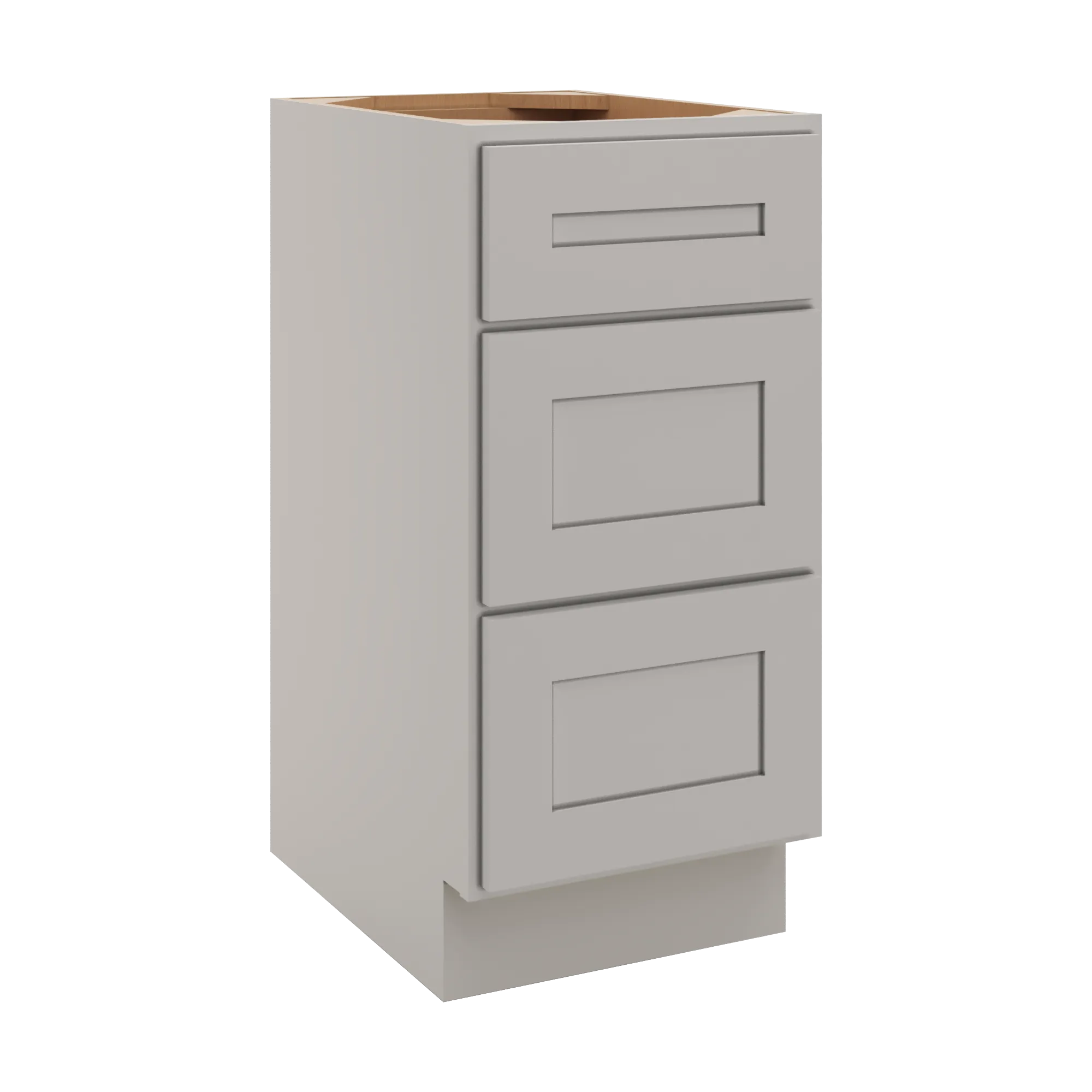 CNC Luxor 5-Piece Misty Grey 15" W Vanity Drawer Base Cabinet - Handicap Accessible