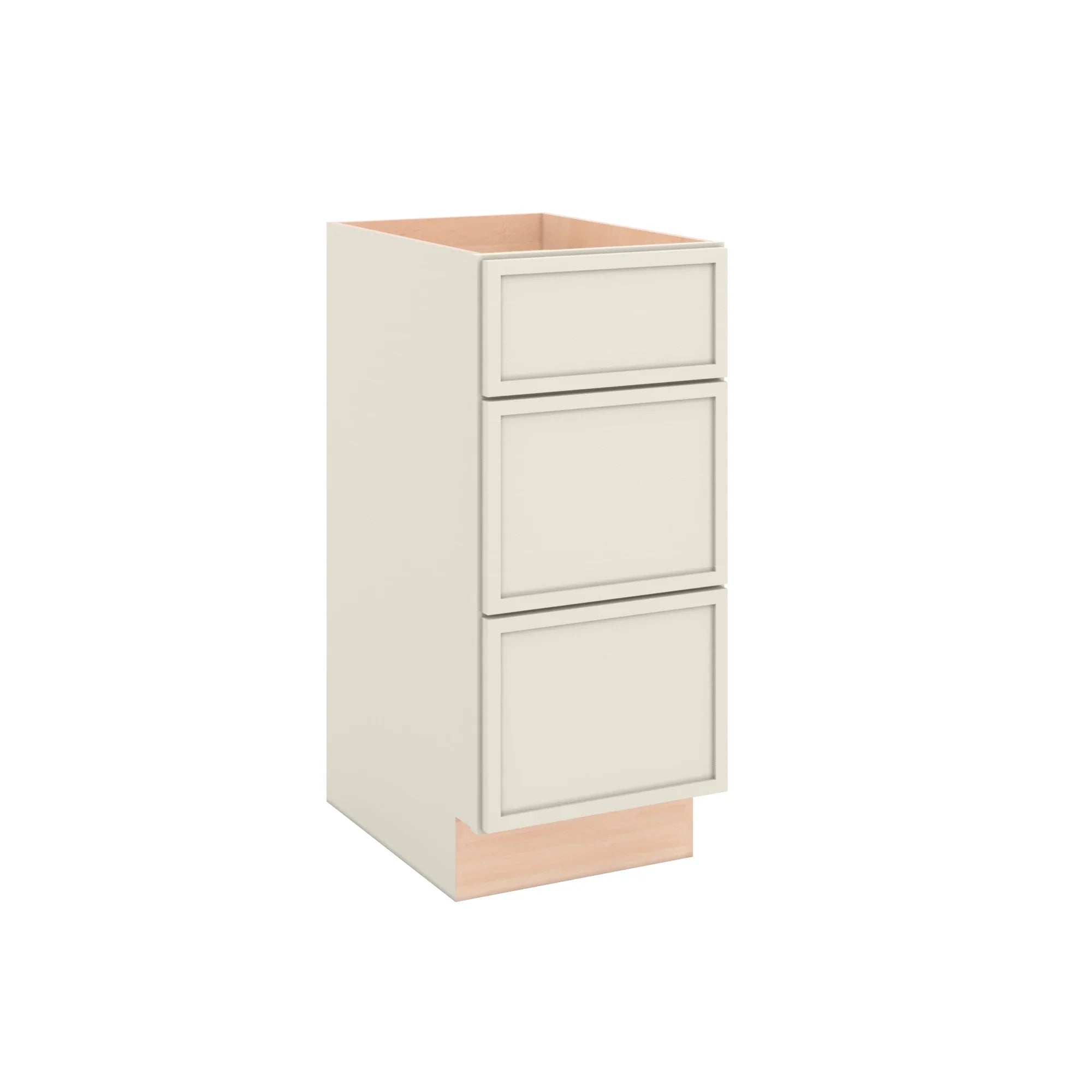 Modernform Cabinet Slim Dove White 15" W X 34 1/2" H X 21" D Vanity Base with 3 Drawers