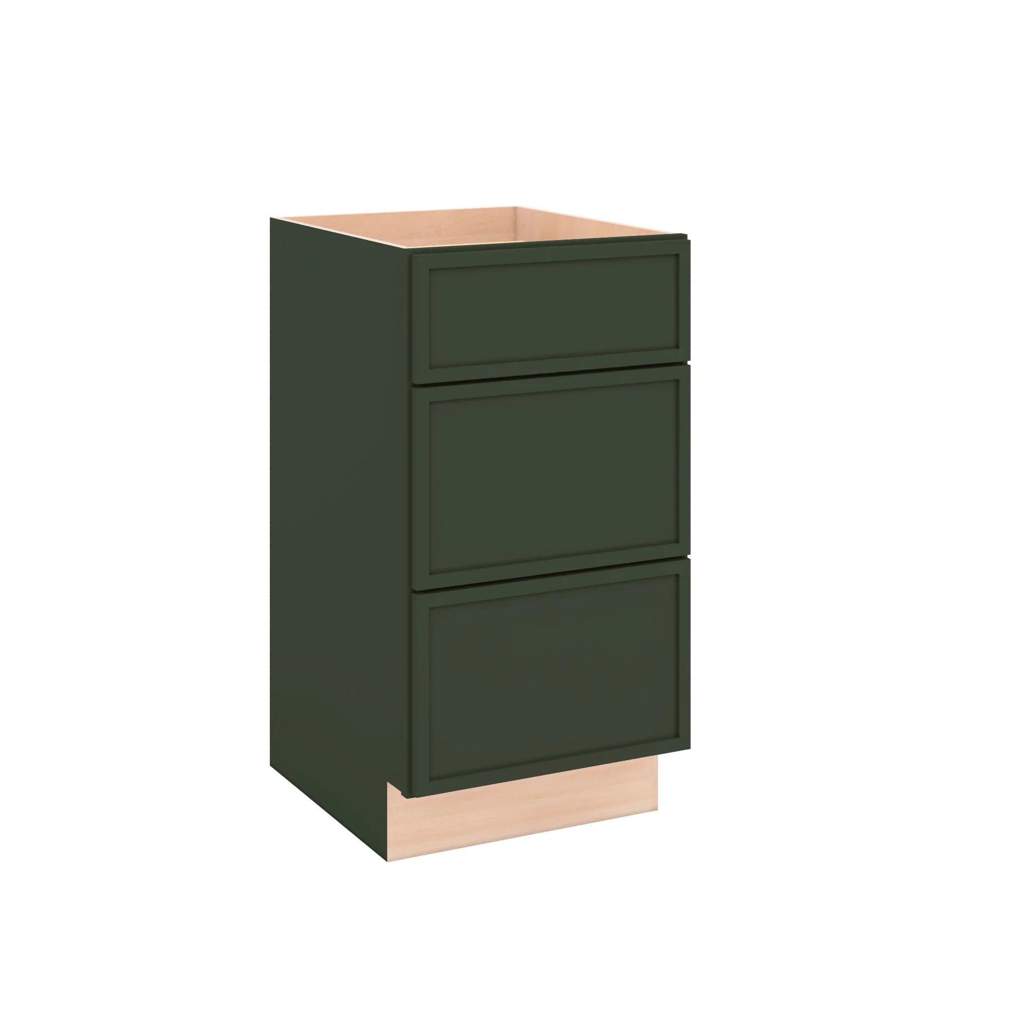 Modernform Cabinet Slim Sage Green 18" W X 34 1/2" H X 21" D Vanity Base with 3 Drawers