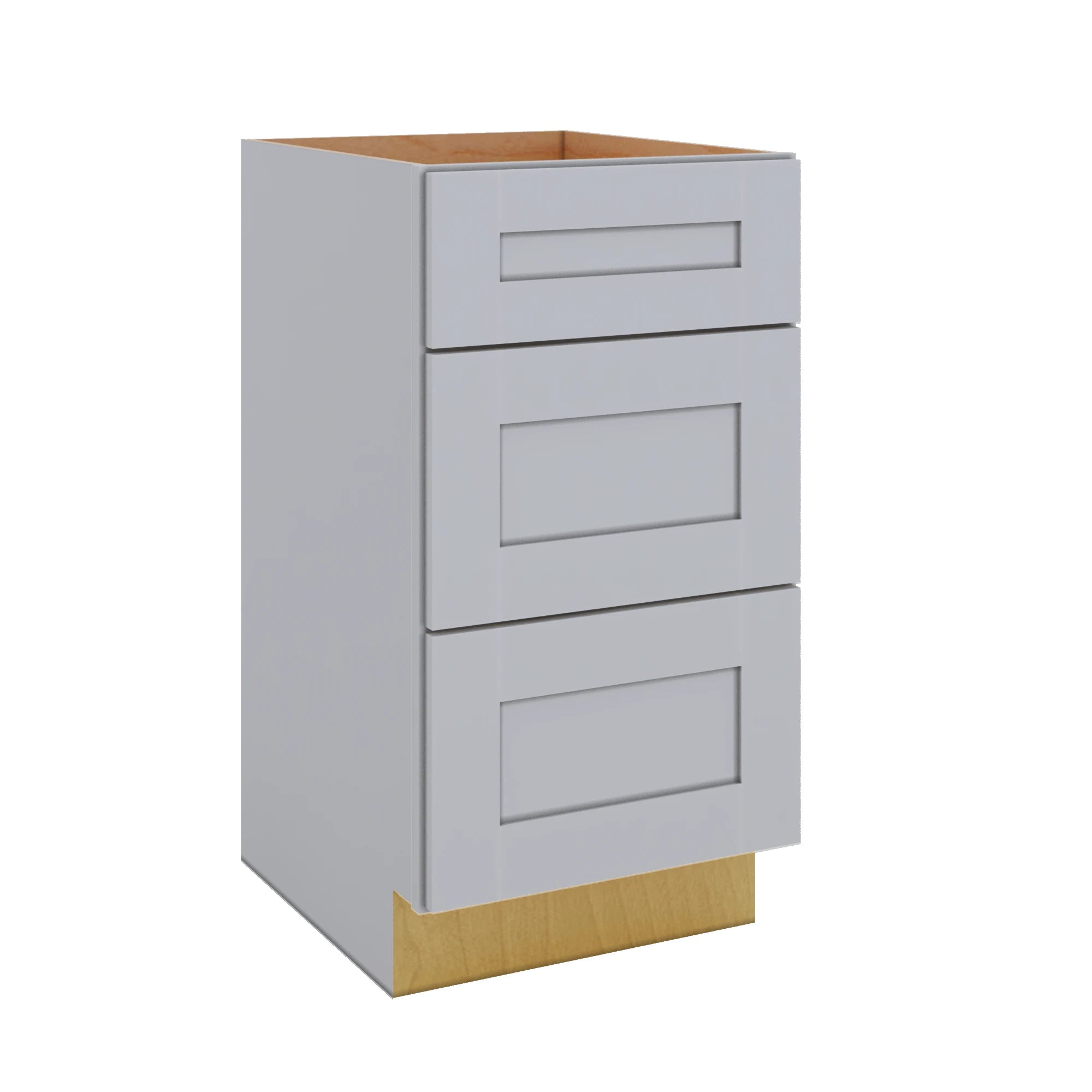 Modernform Cabinet Grey Shaker 18" W X 34 1/2" H X 21" D Vanity Base with 3 Drawers