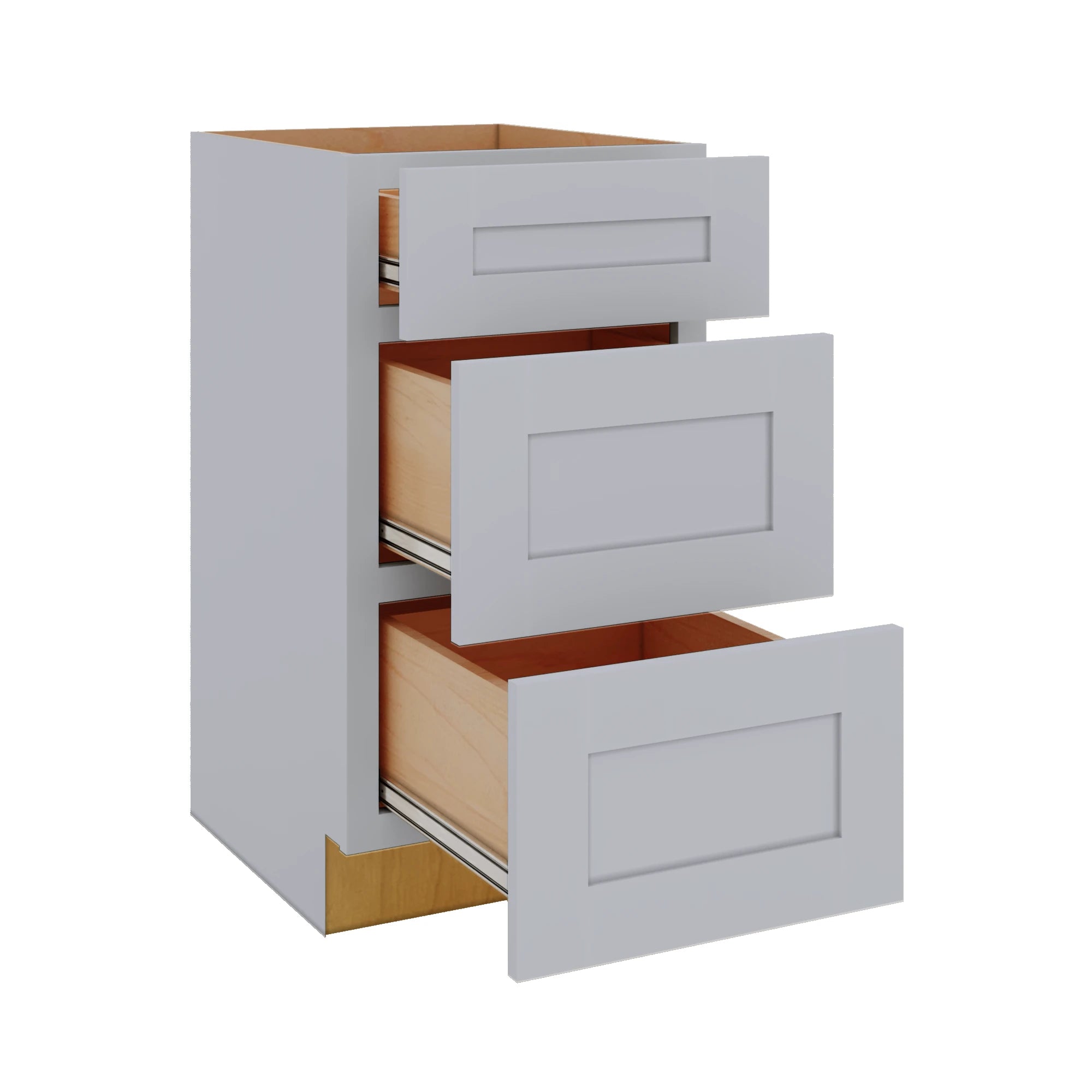 Modernform Cabinet Grey Shaker 18" W X 34 1/2" H X 21" D Vanity Base with 3 Drawers