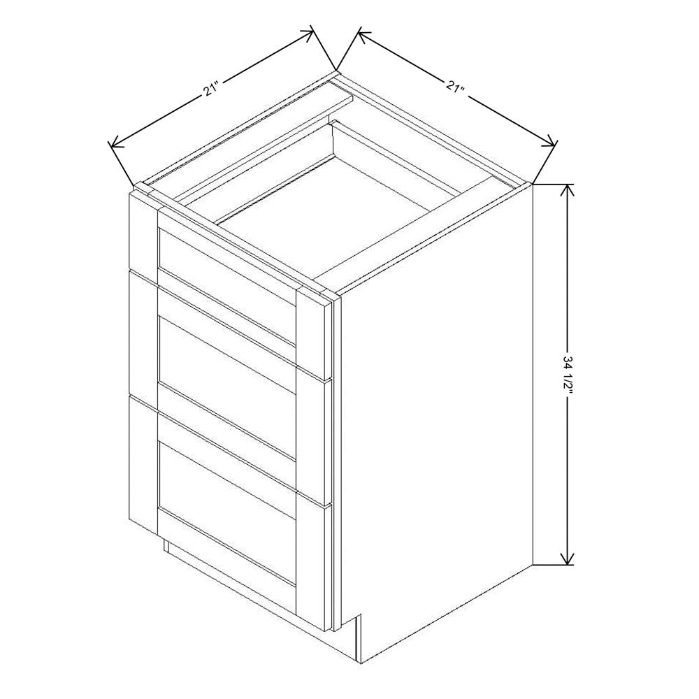 Fabuwood Allure Fusion Oyster 21"W X 34 1/2"H Vanity Drawer Base