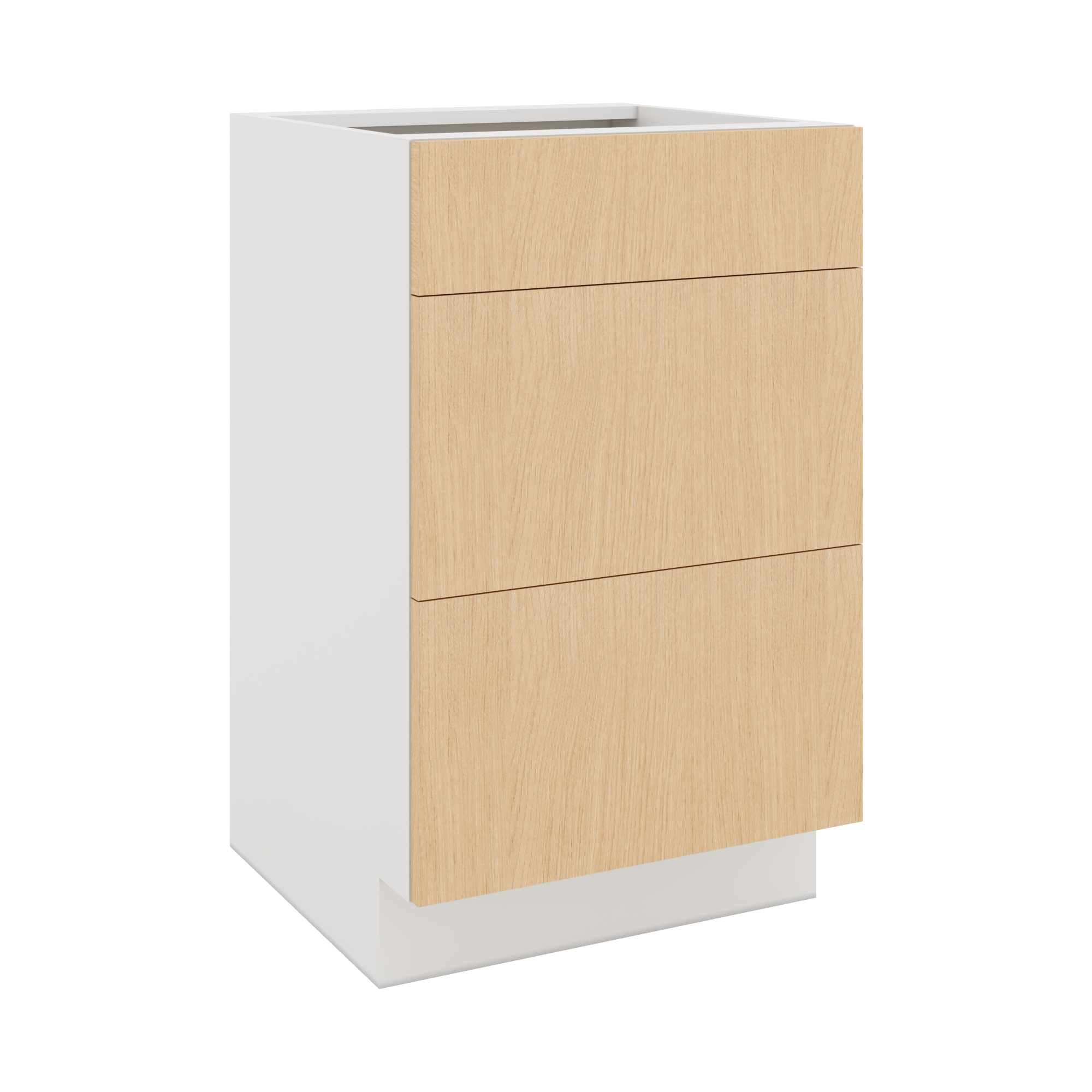 Modernform Cabinet Natural Oak 21" W X 34 1/2" H X 21" D Vanity Base with 3 Drawers