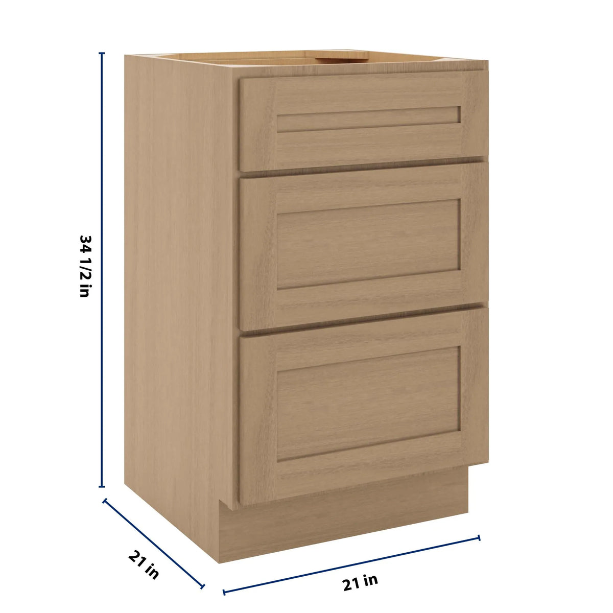 CNC Luxor 5-Piece Harvest 21" W Vanity Drawer Base Cabinet