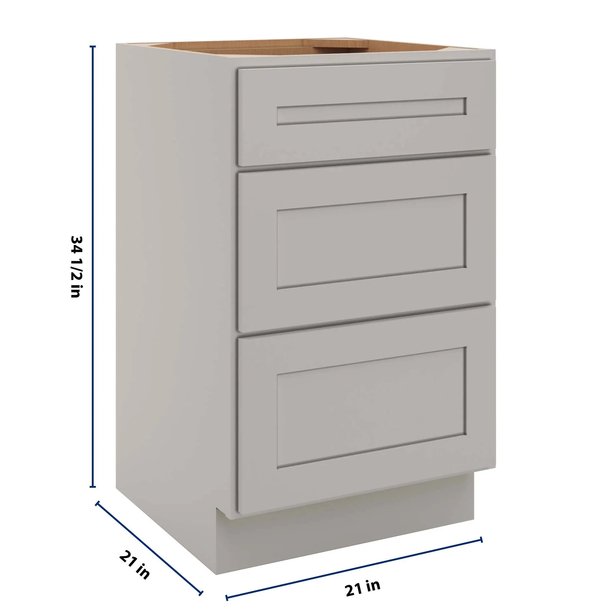 cnc luxor 5 piece misty grey 21 w vanity drawer base cabinet