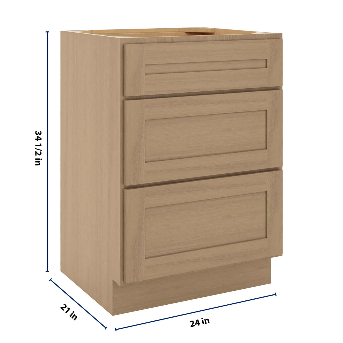 CNC Luxor 5-Piece Harvest 24" W Vanity Drawer Base Cabinet