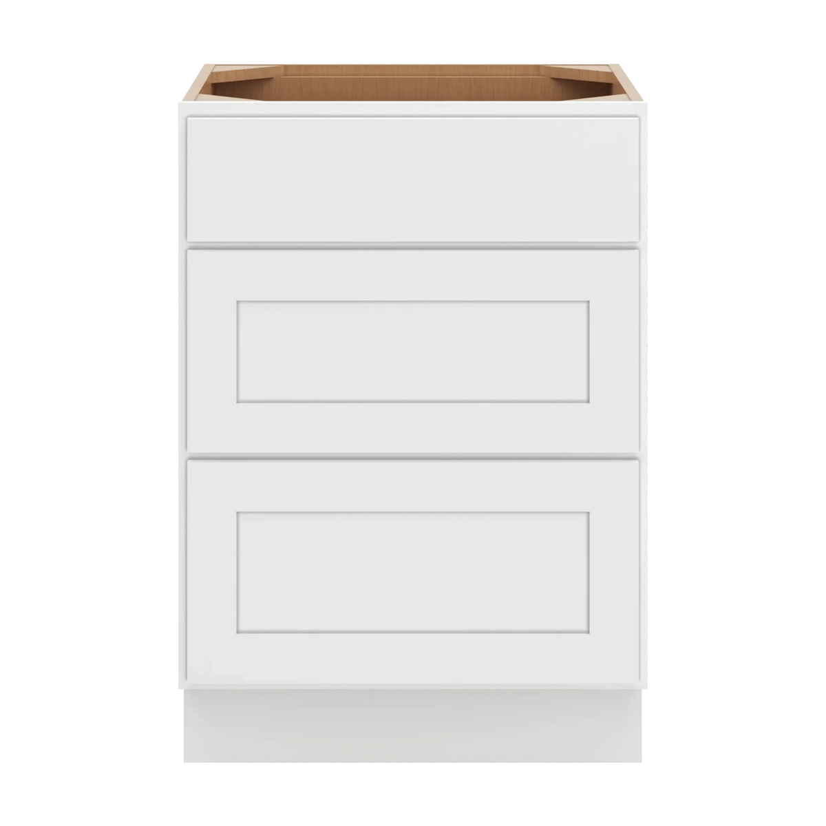 cnc luxor white 24 w vanity drawer base cabinet