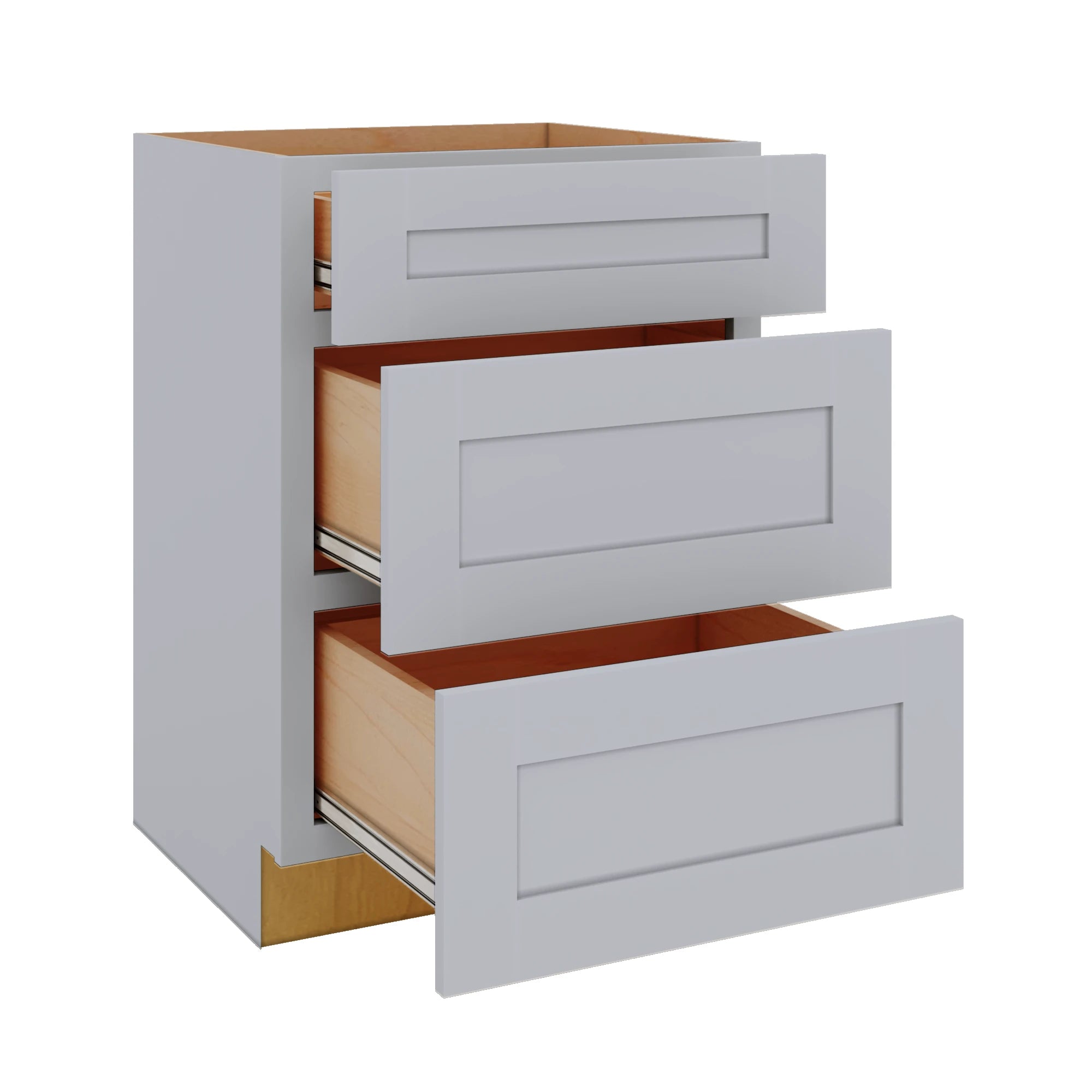 Modernform Cabinet Grey Shaker 24" W X 34 1/2" H X 21" D Vanity Base with 3 Drawers