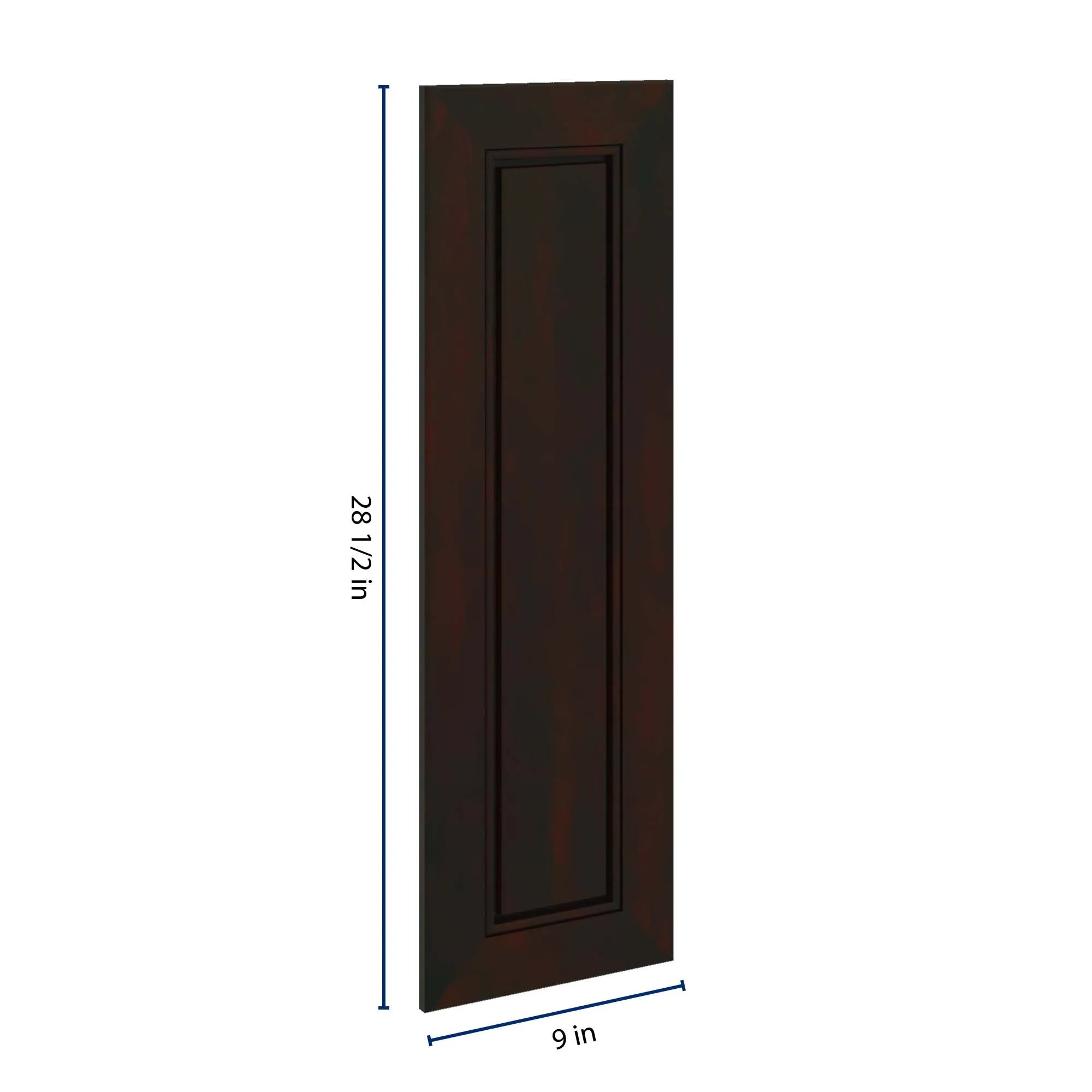 J&K Espresso K8 Vanity Drawer Front 09" W x 28 1/2" H