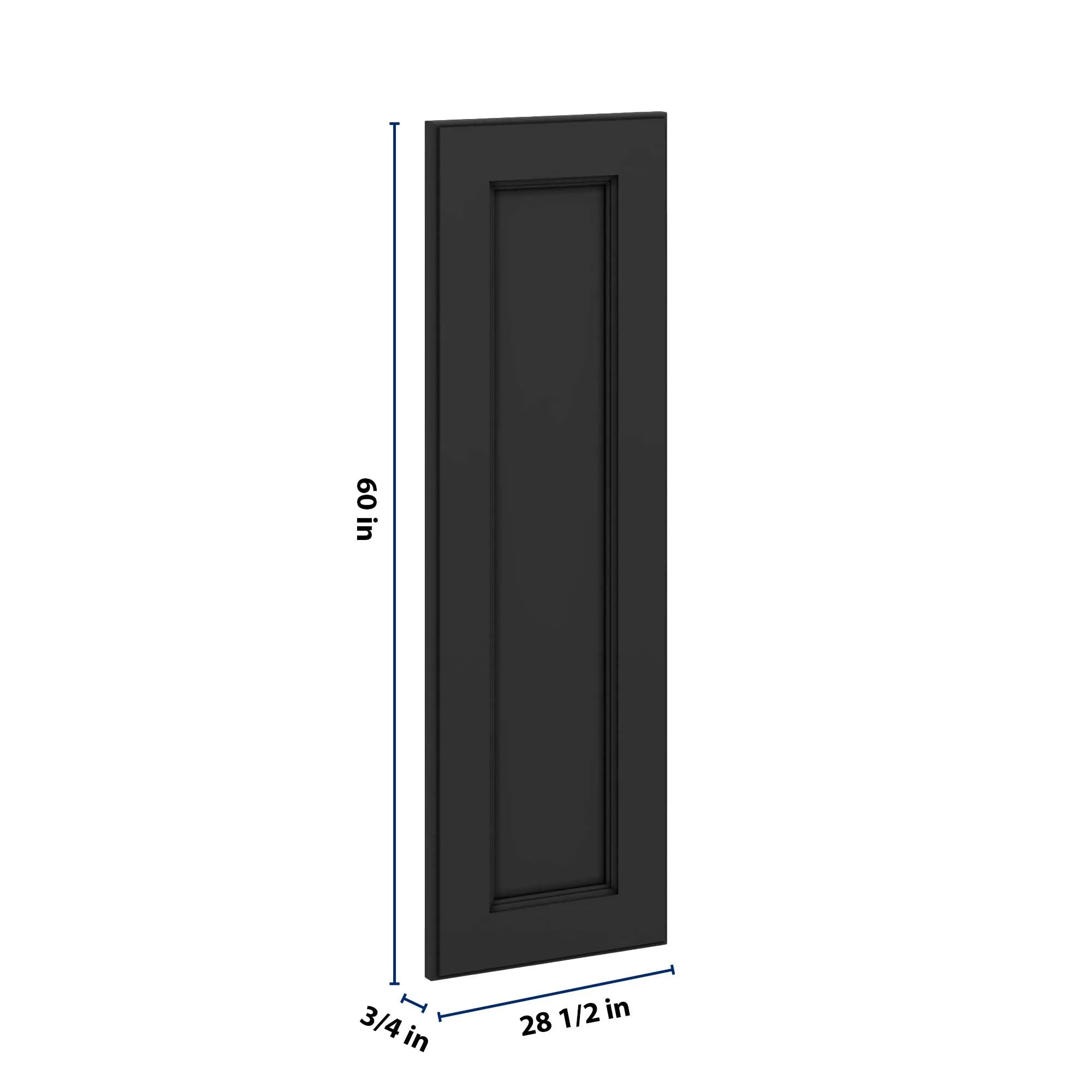 J&K Charcoal E2 Vanity Drawer Front 09" W x 28 1/2" H