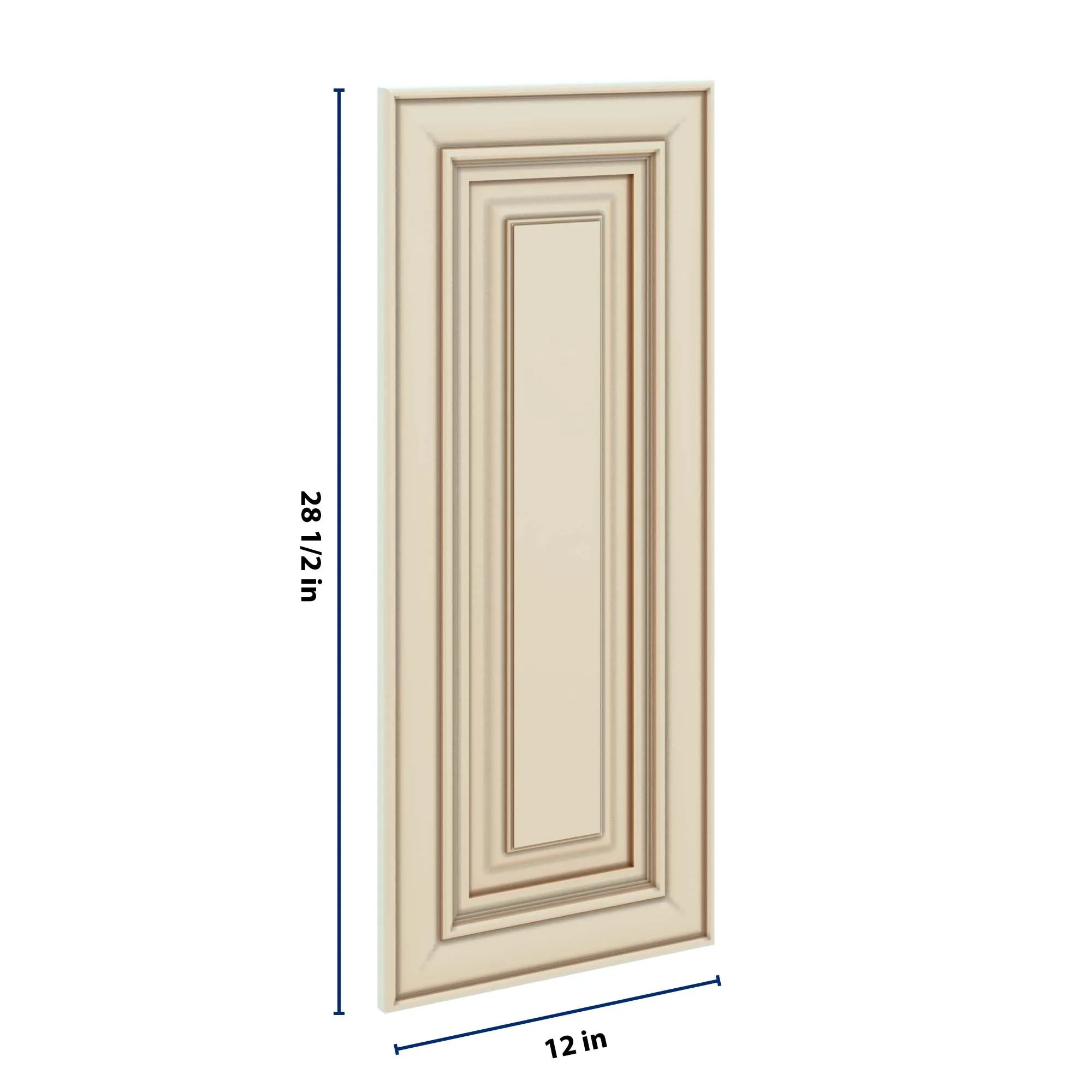 J&K Creme Glazed A7 Vanity Drawer Front 12" W x 28 1/2" H