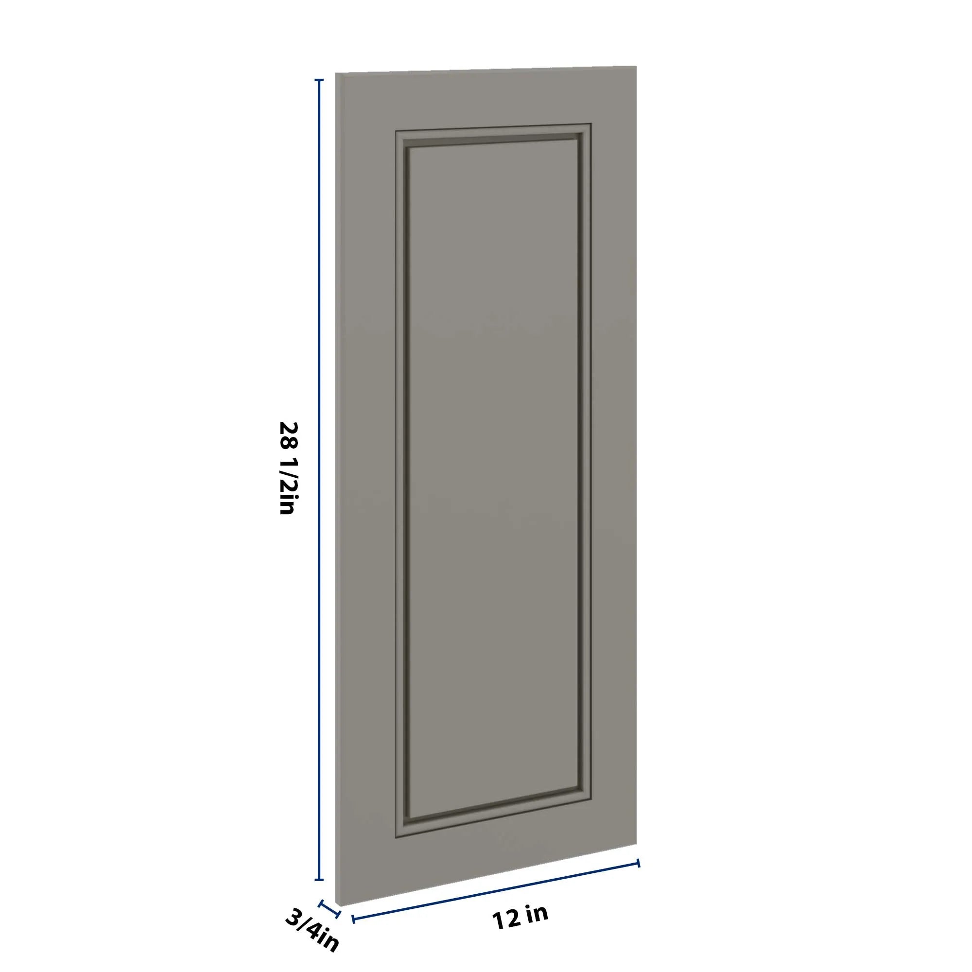 J&K Greige K3 Vanity Drawer Front 12" W x 28 1/2" H