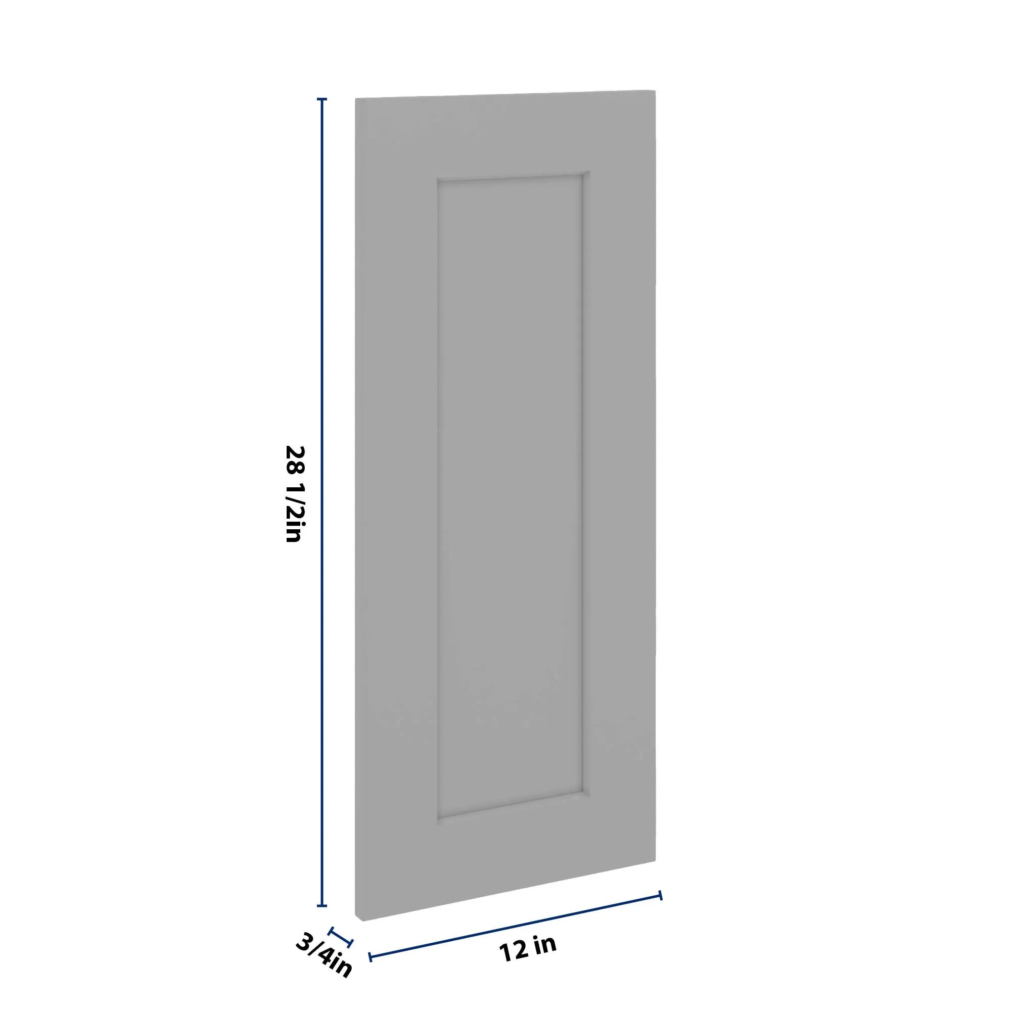 J&K Castle Grey S5 Vanity Drawer Front 12" W x 28 1/2" H