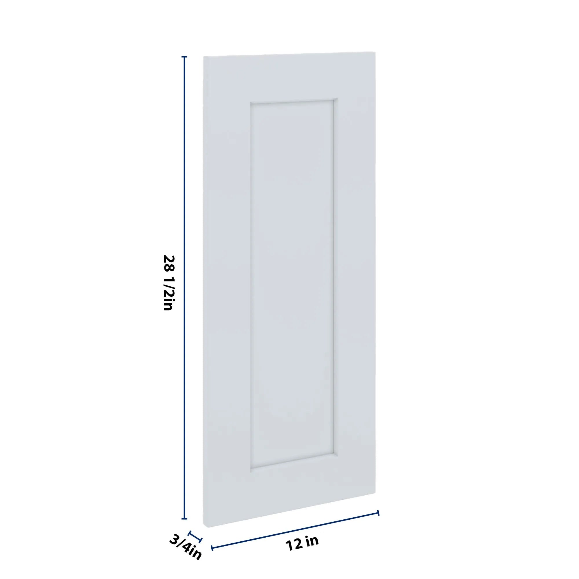 J&K White Shaker S8 Vanity Drawer Front 12" W x 28 1/2" H