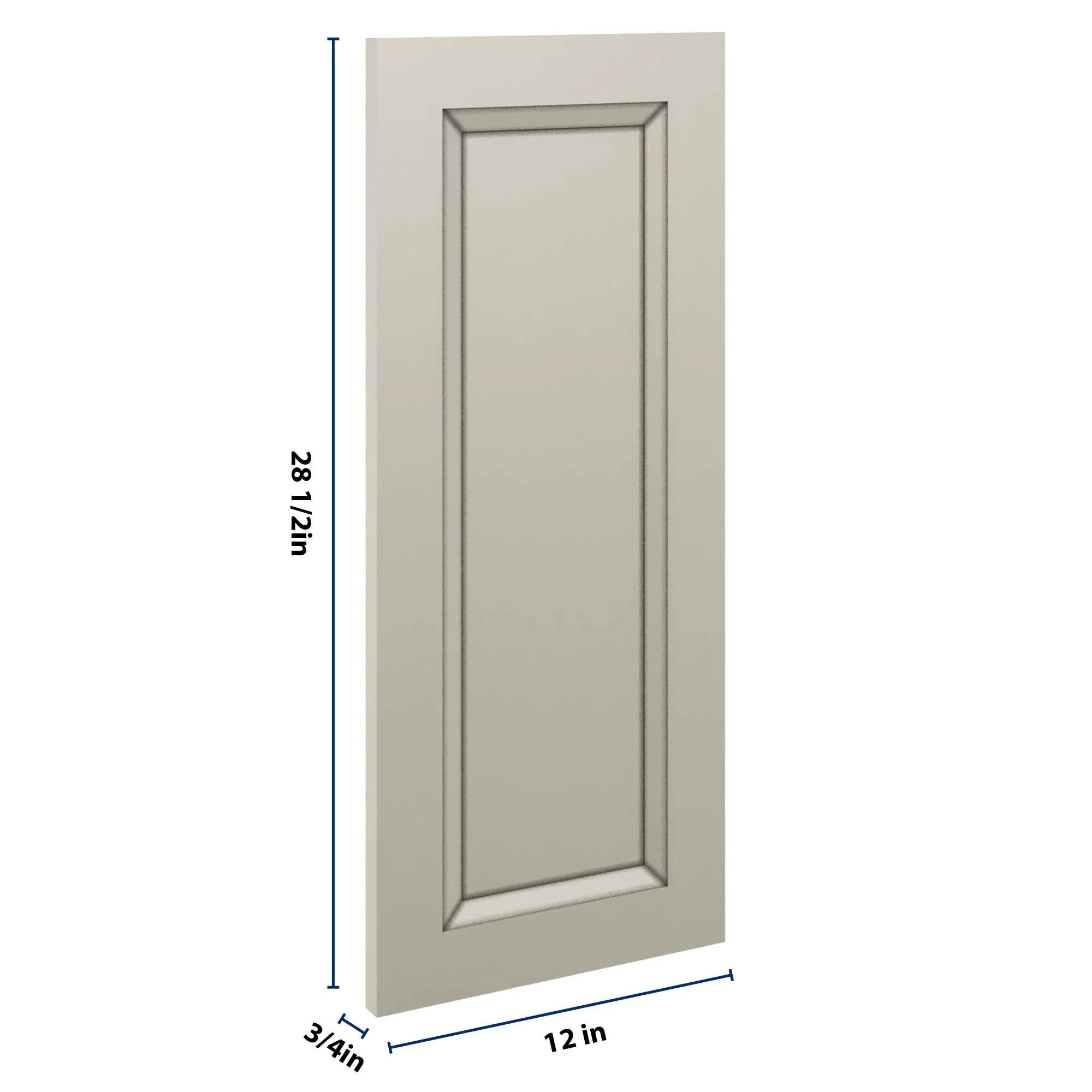 J&K Pebble B6 Vanity Drawer Front 12" W x 28 1/2" H