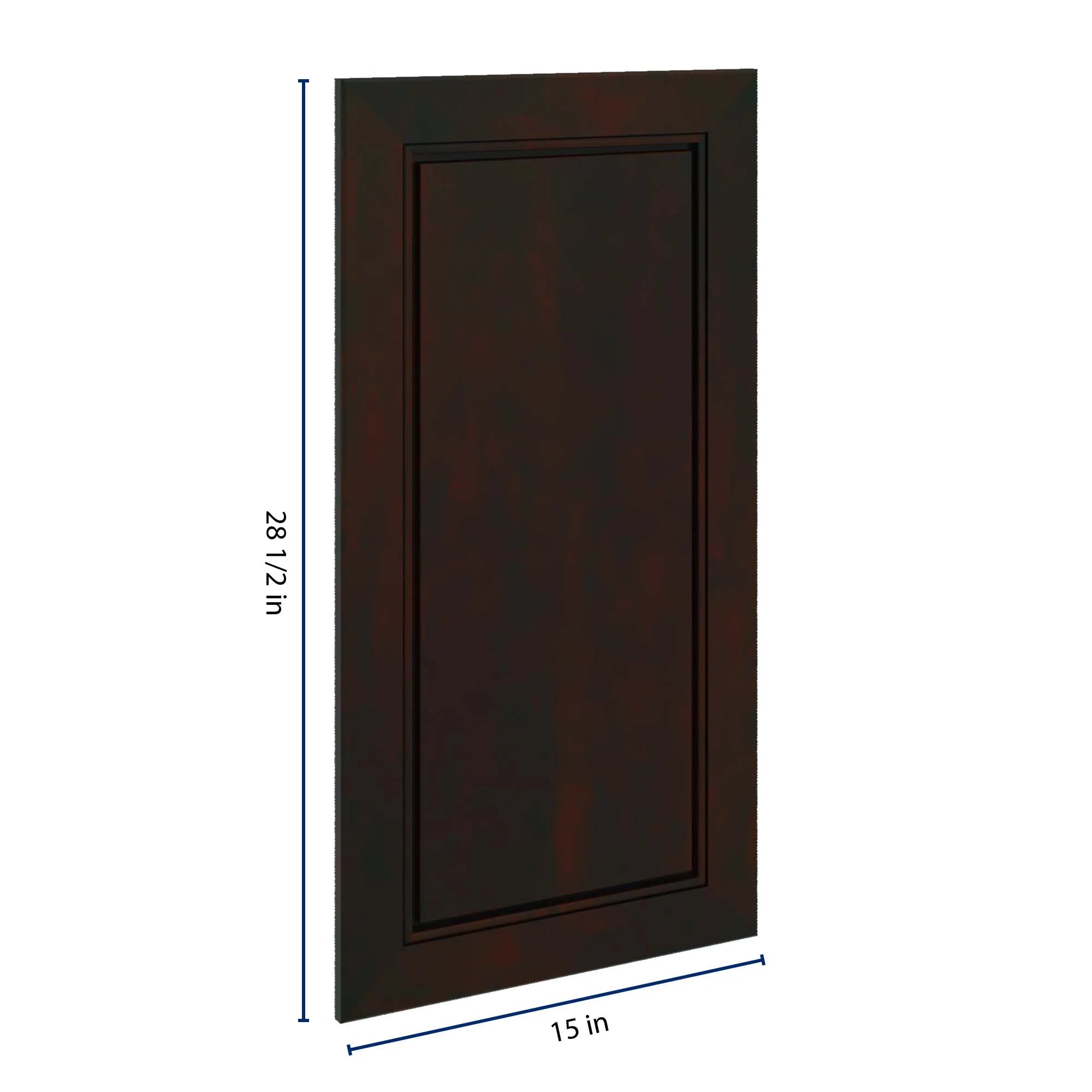 J&K Espresso K8 Vanity Drawer Front 15" W x 28 1/2" H