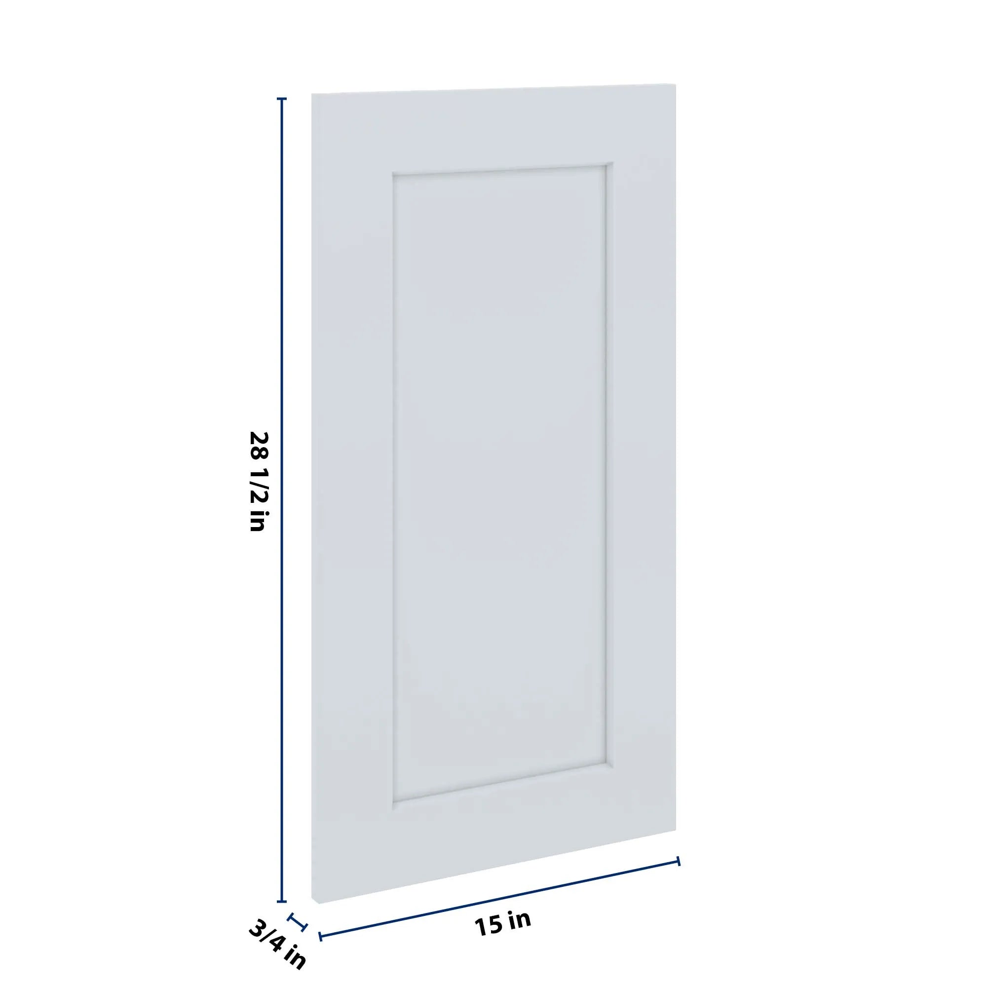 J&K White Shaker S8 Vanity Drawer Front 15" W x 28 1/2" H