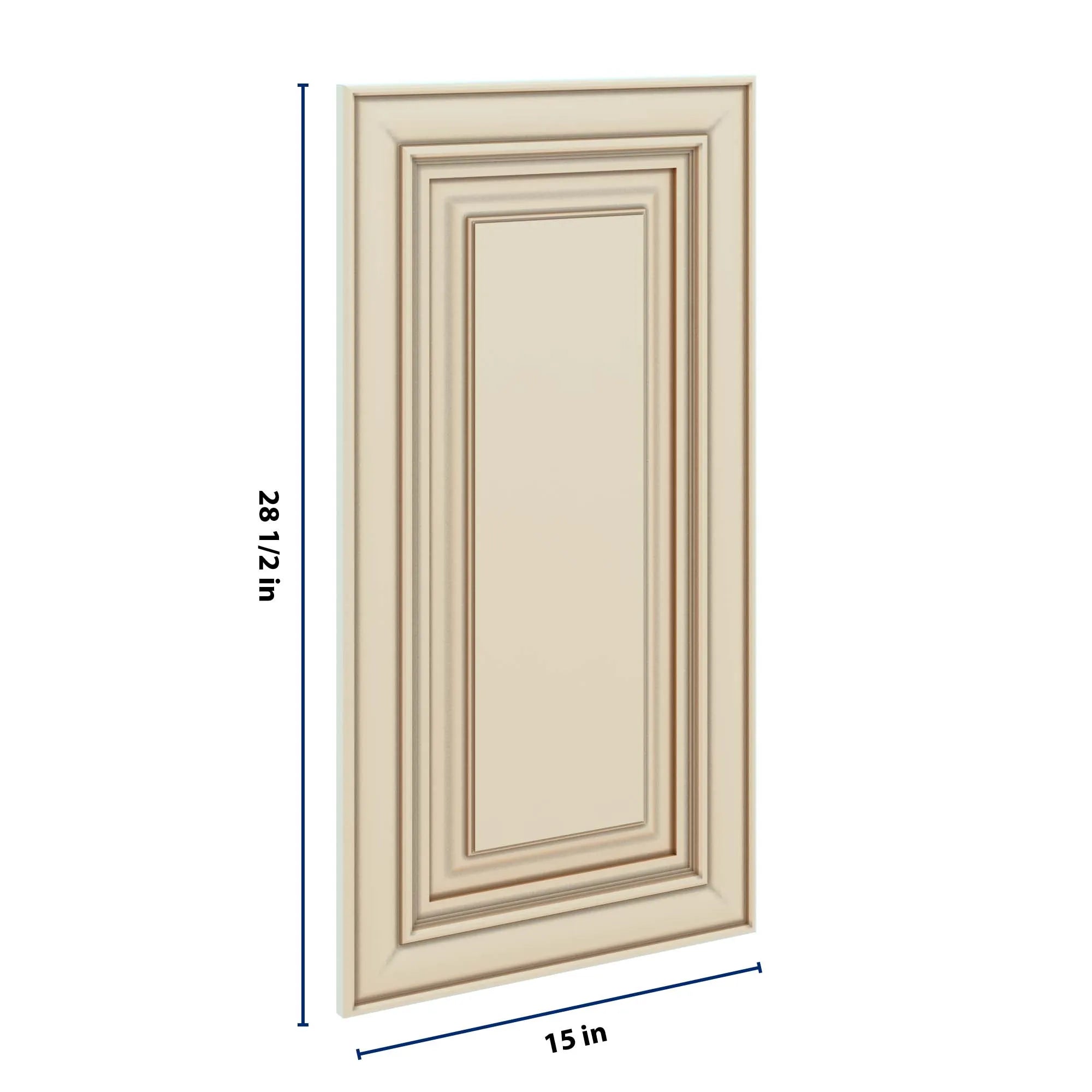 J&K Creme Glazed A7 Vanity Drawer Front 15" W x 28 1/2" H