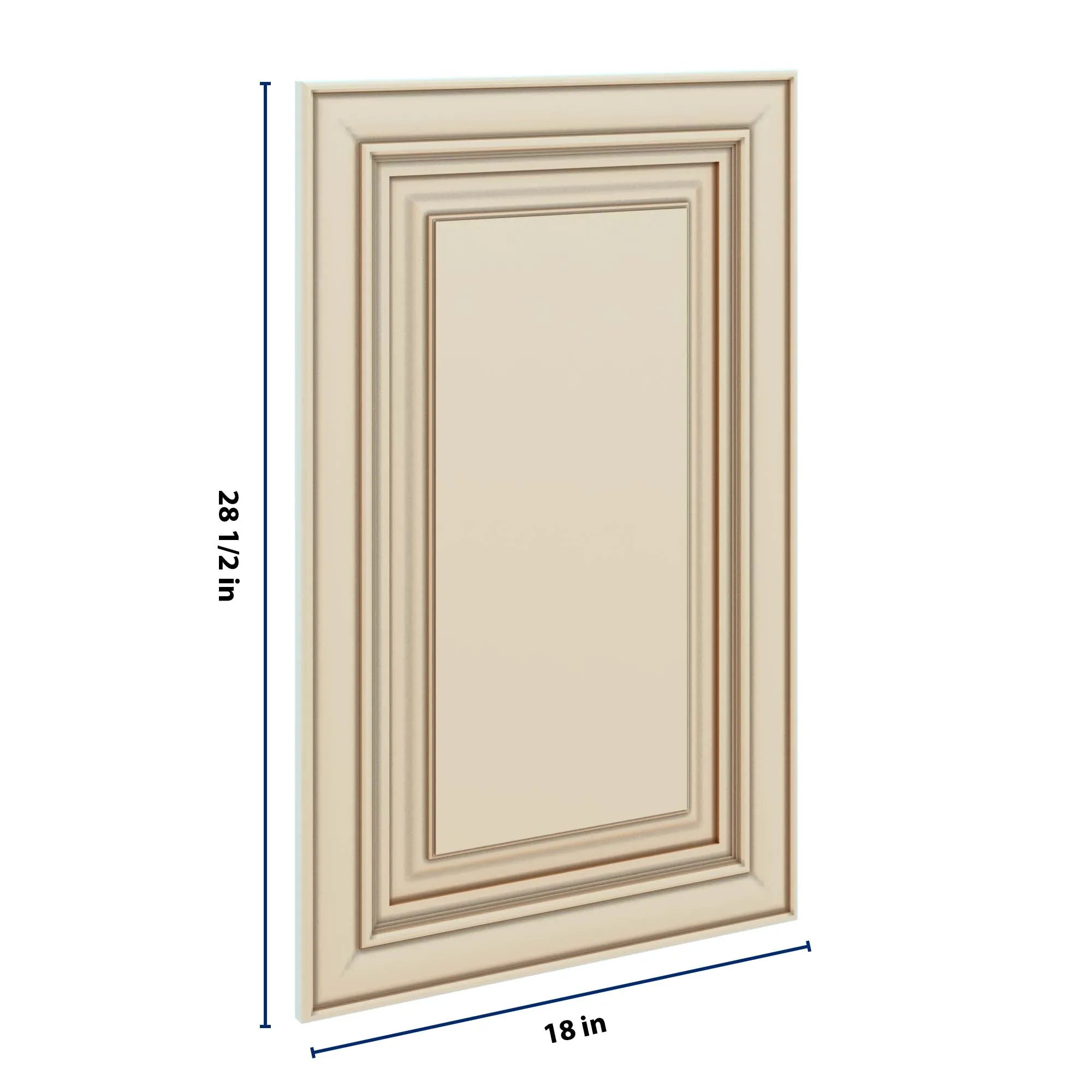 J&K Creme Glazed A7 Vanity Drawer Front 18" W x 28 1/2" H