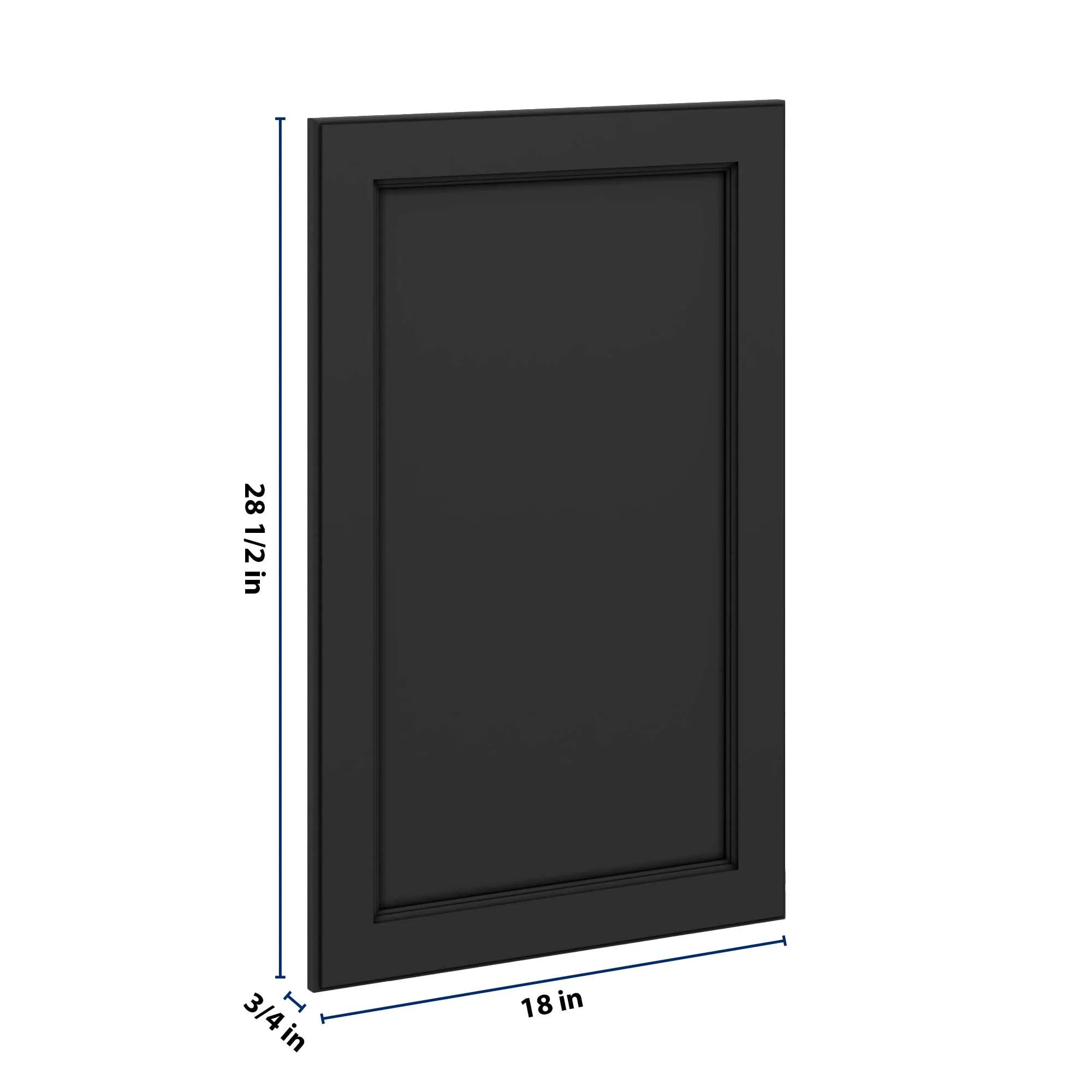 J&K Charcoal E2 Vanity Drawer Front 18" W x 28 1/2" H