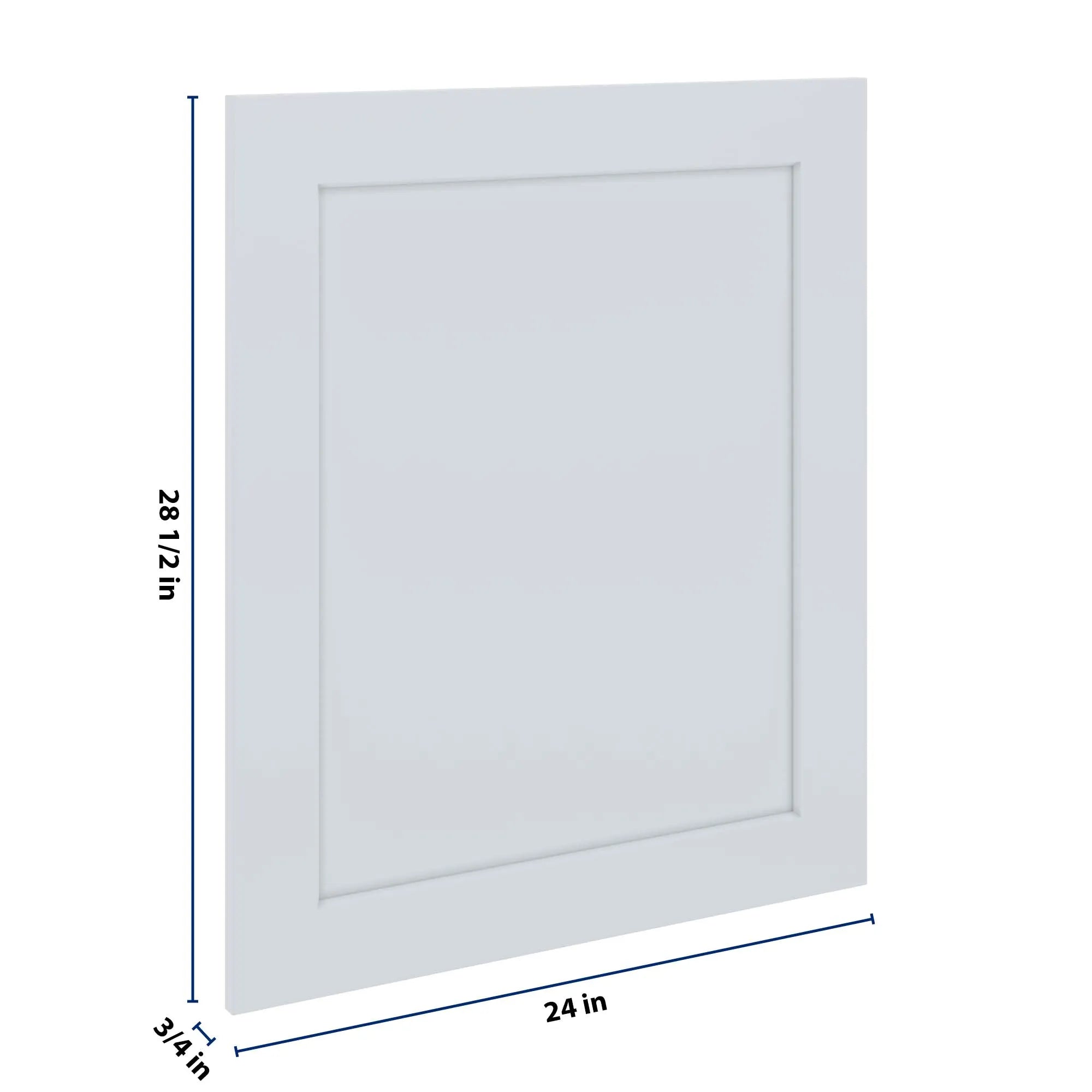 J&K White Shaker S8 Vanity Drawer Front 24" W x 28 1/2" H