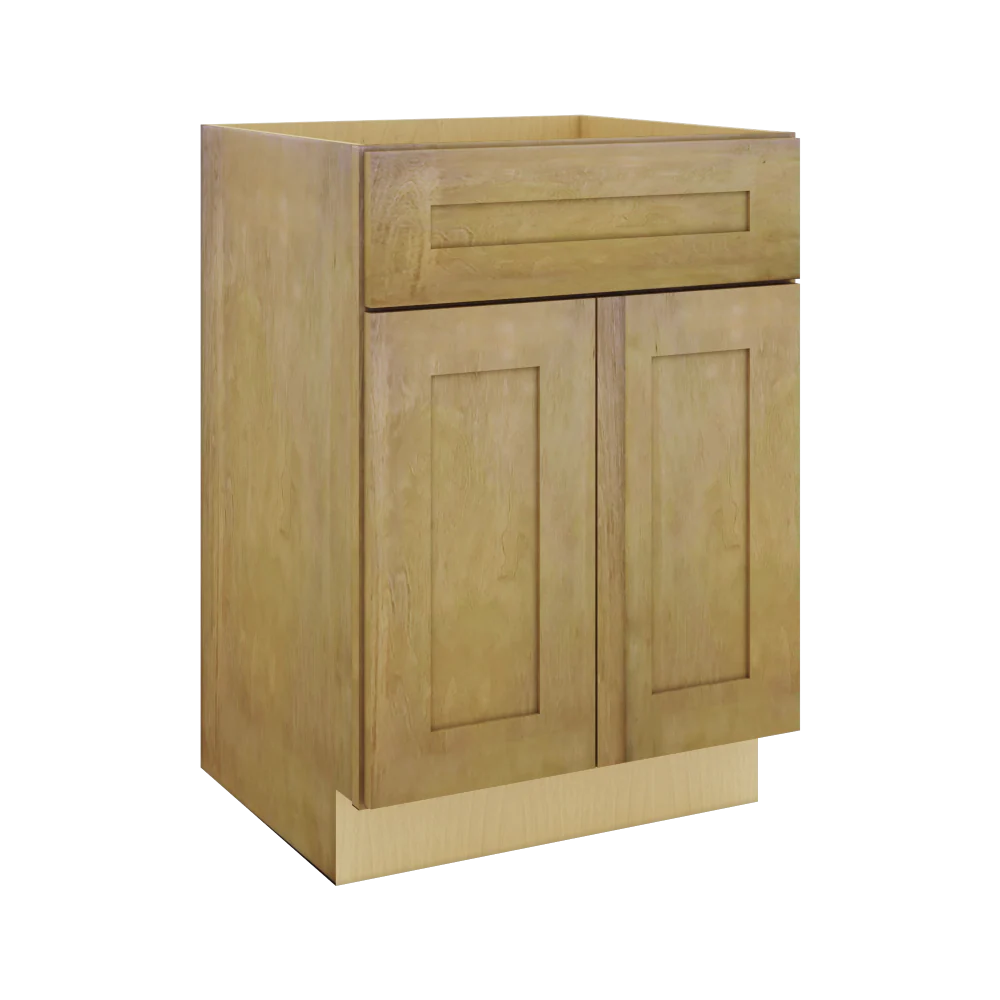 Modernform Cabinet Natural Shaker 24" W X 34 1/2" H X 21" D Sink Base 2 Doors/1 False Front