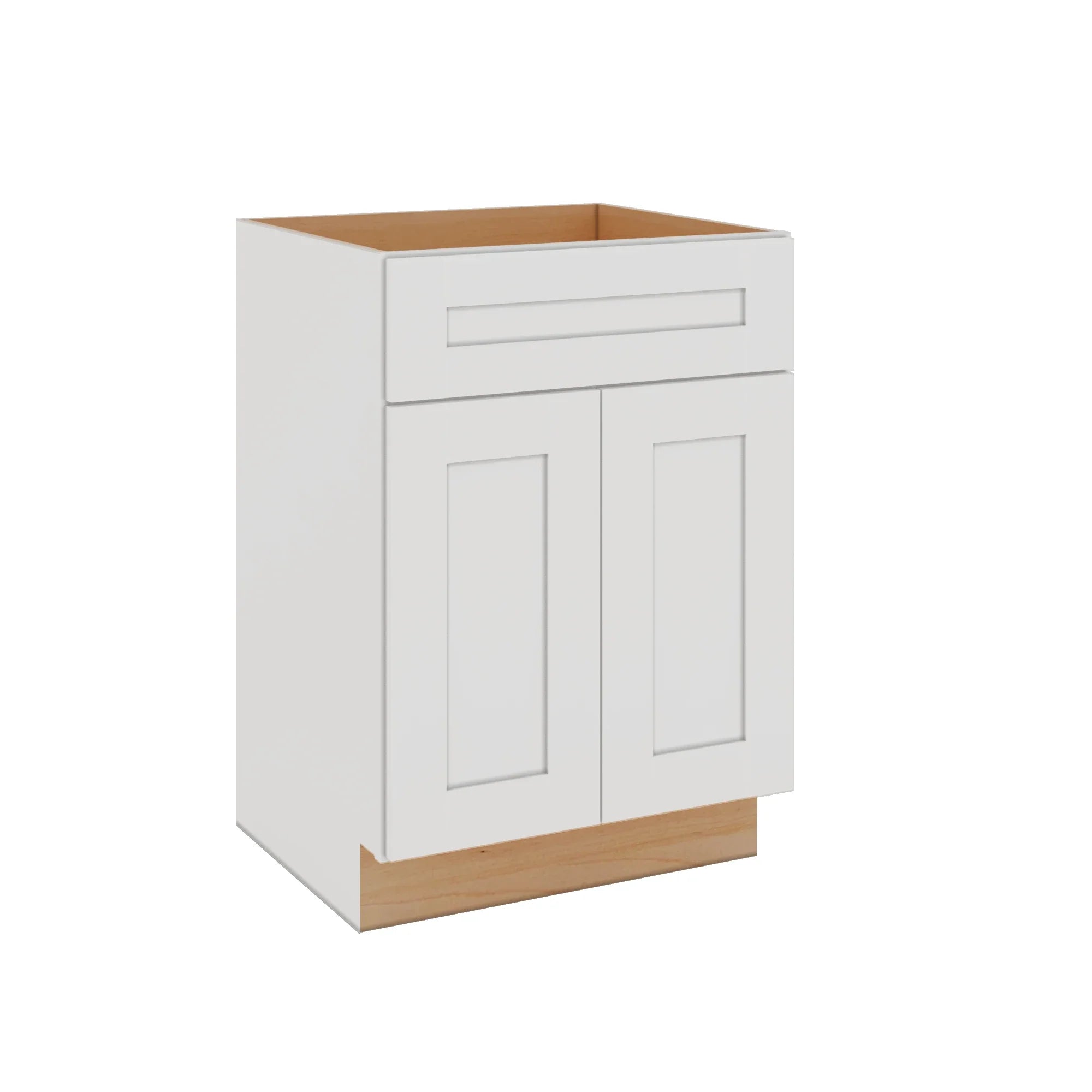 Modernform Cabinet White Shaker 24" W X 34 1/2" H X 21" D Sink Base 2 Doors/1 False Front